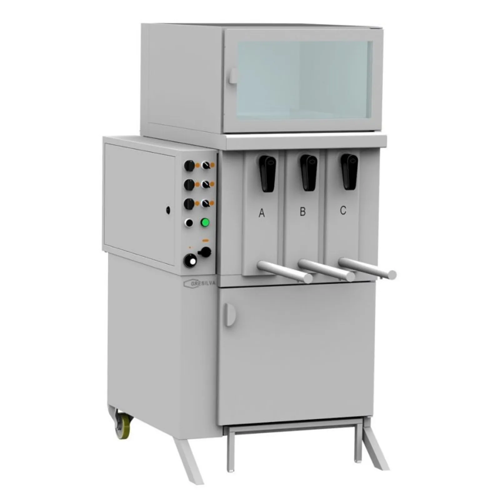 Gresilva GRE.V3.A10-1 - Electric 3 Module Vertical Grill with Auto-Feed Waterbath