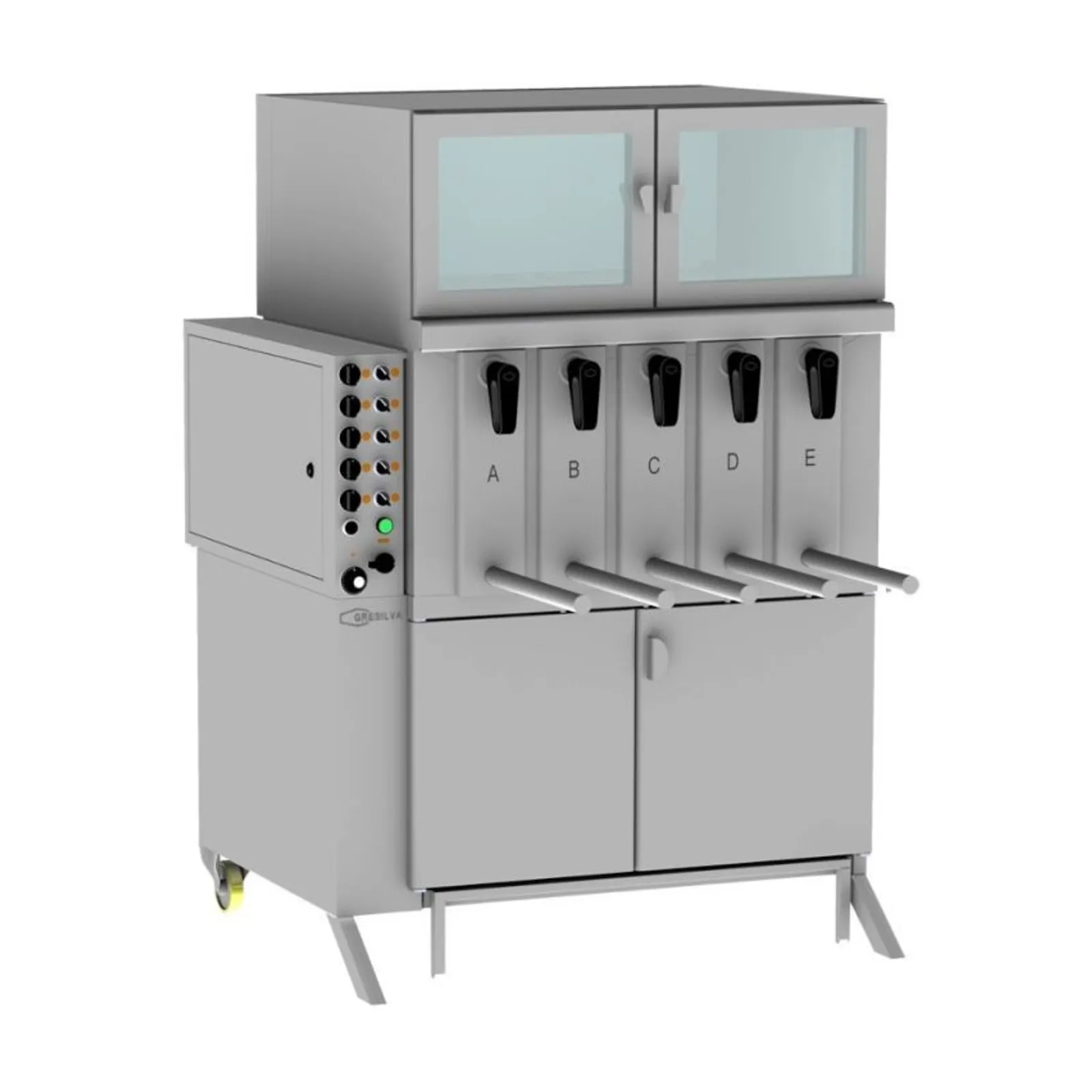 Gresilva GRE.V5.A10-1 - Electric 5 Module Vertical Grill with Auto-Feed Waterbath
