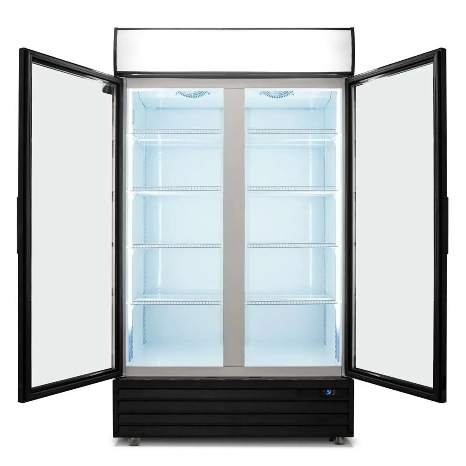 AG Equipment CU800TNG - 800L Double Door Upright Display Fridge - Glass Door