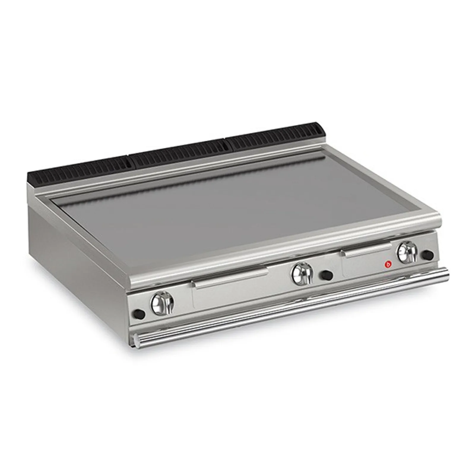 Baron Q90FTT/G1200 - 3 Burner Gas Fry Top with Smooth Mild Steel Plate and Thermostat Control