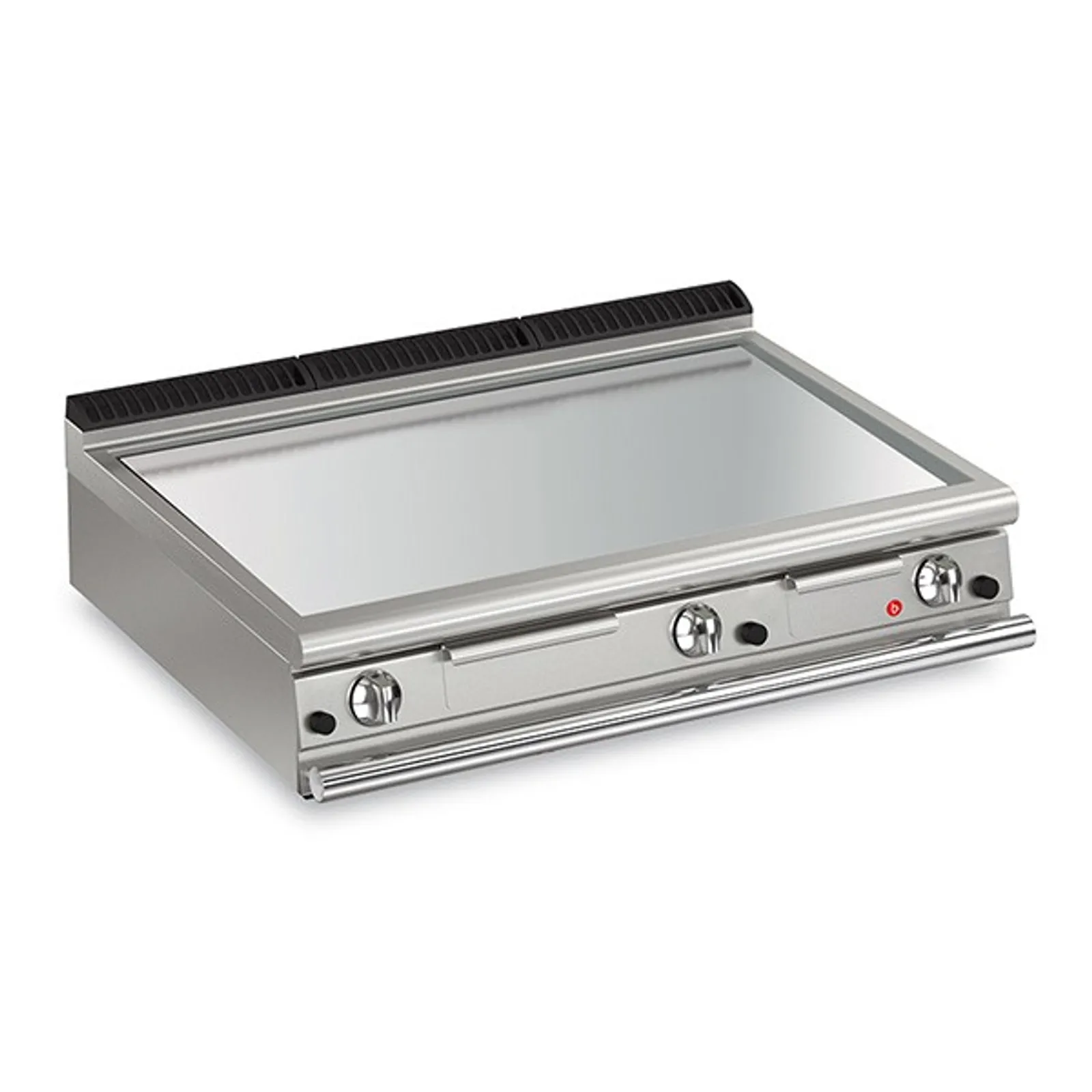 Baron Q90FTT/G1205 - 3 Burner Gas Fry Top with Smooth Chrome Plate and Thermostat Control