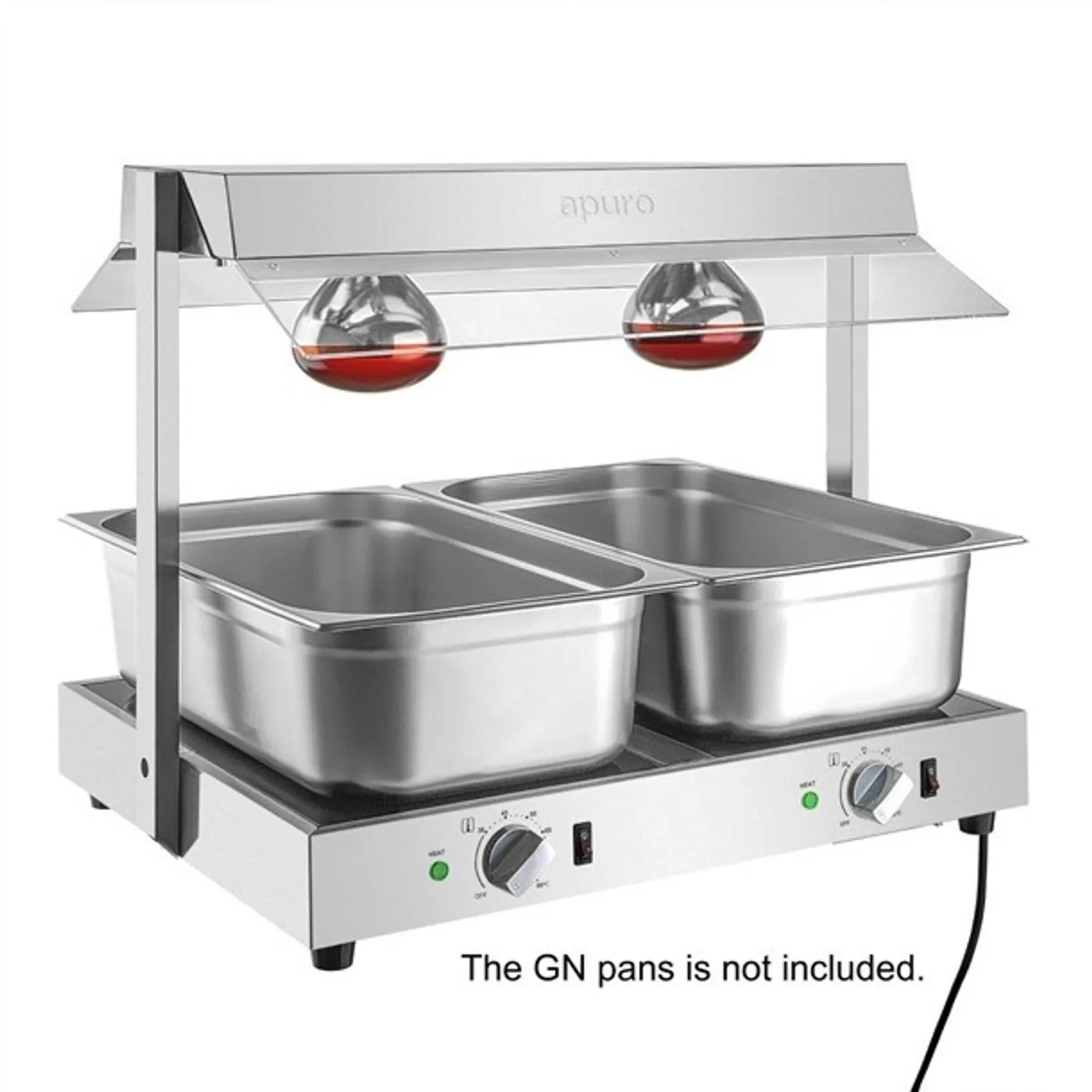 Apuro HT760-A - Food Warmer with Gantry 2x GN 1/1