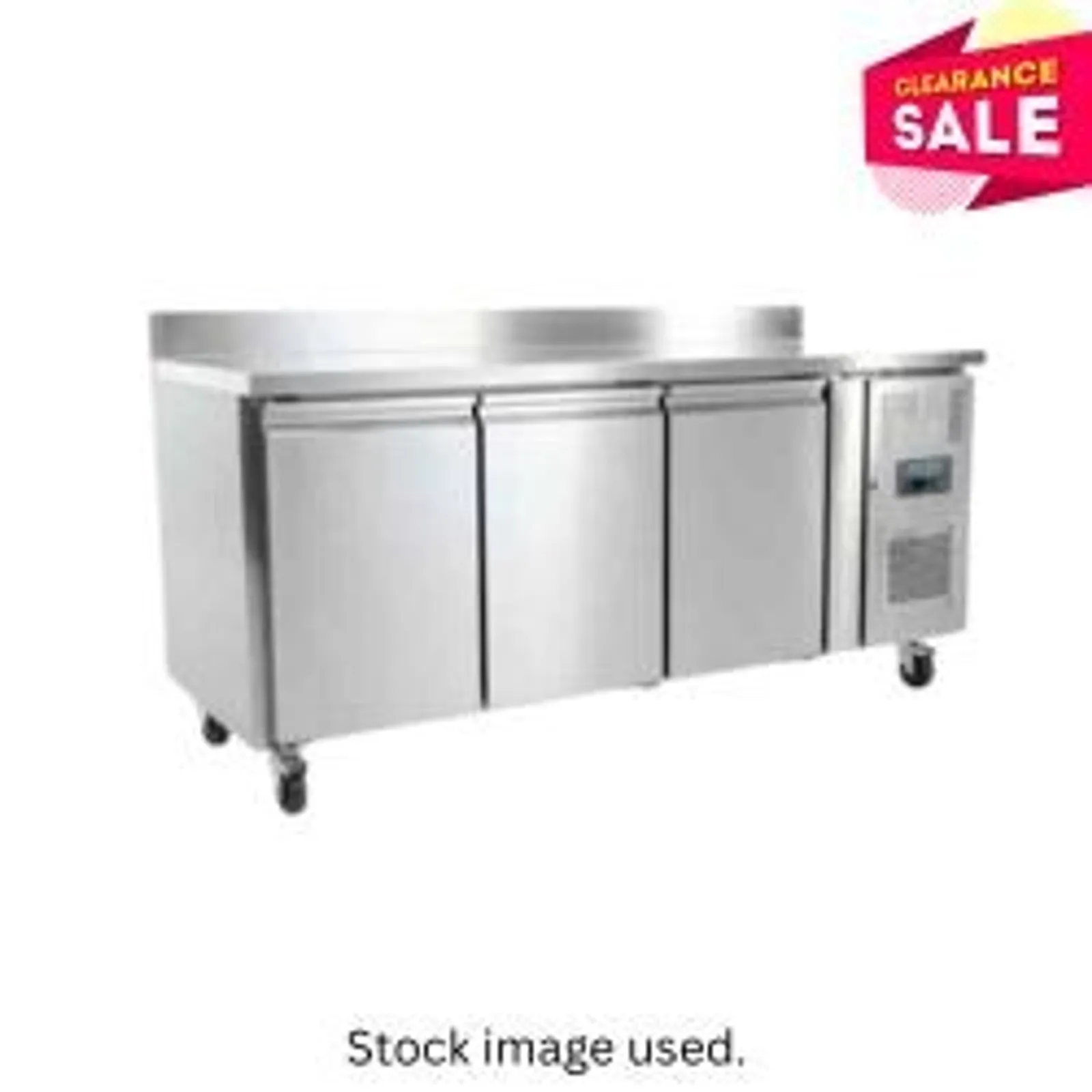 Polar UA065-A - 3 Door Counter Fridge with Upstand - 417Ltr - Clearance (2)