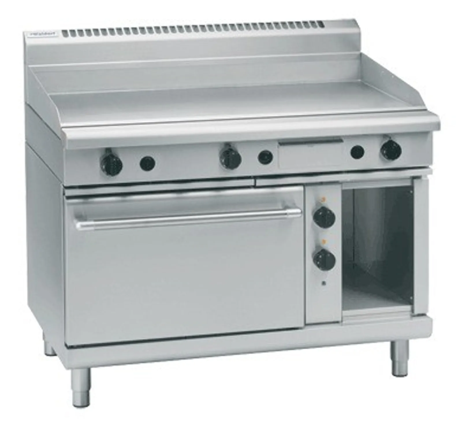 Waldorf 800 Series GPL8121GE - 1200mm Gas Griddle Electric Static Oven Range Low Back Version