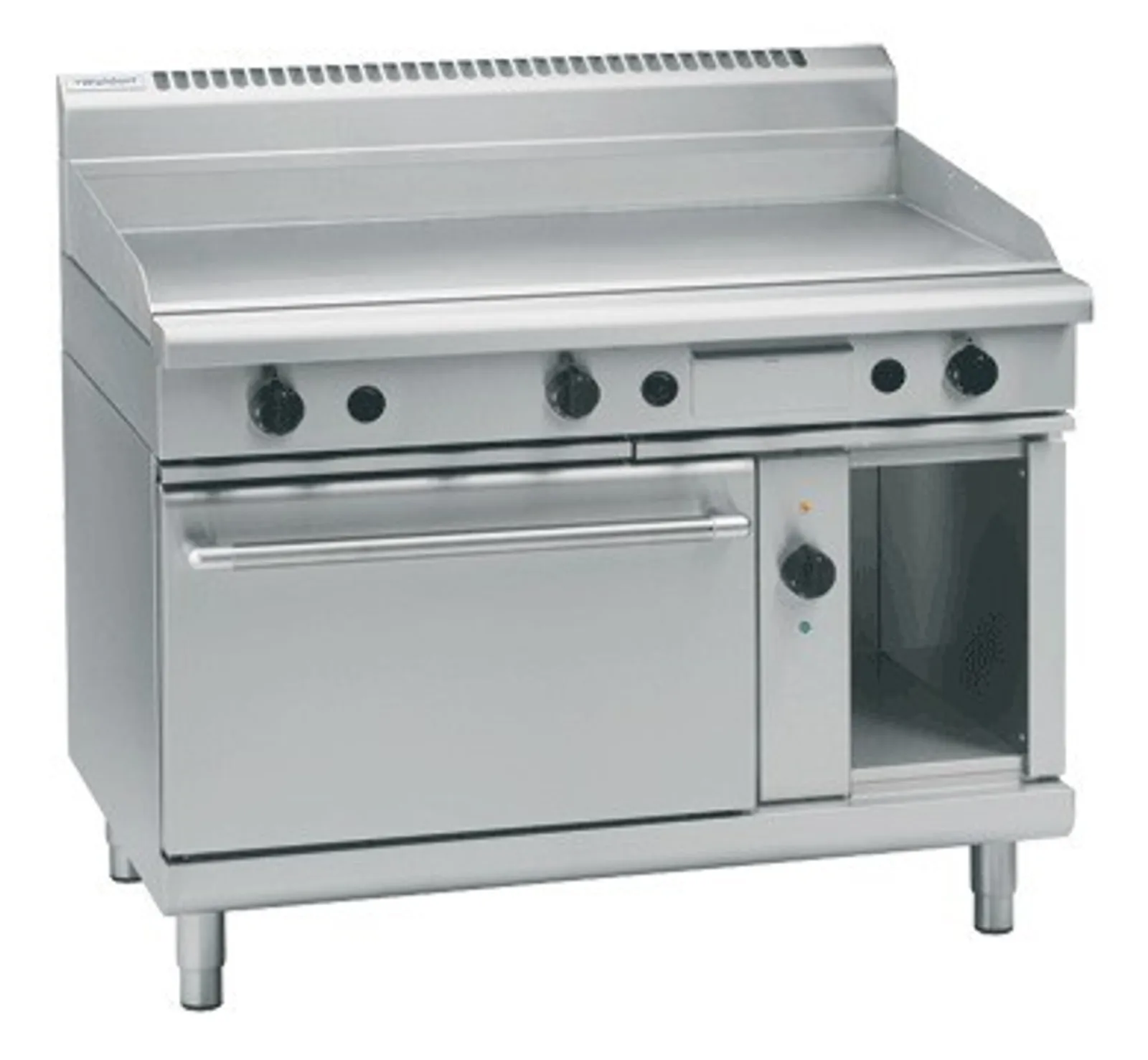 Waldorf 800 Series GPL8121GEC - 1200mm Gas Griddle Electric Convection Oven Range Low Back Version
