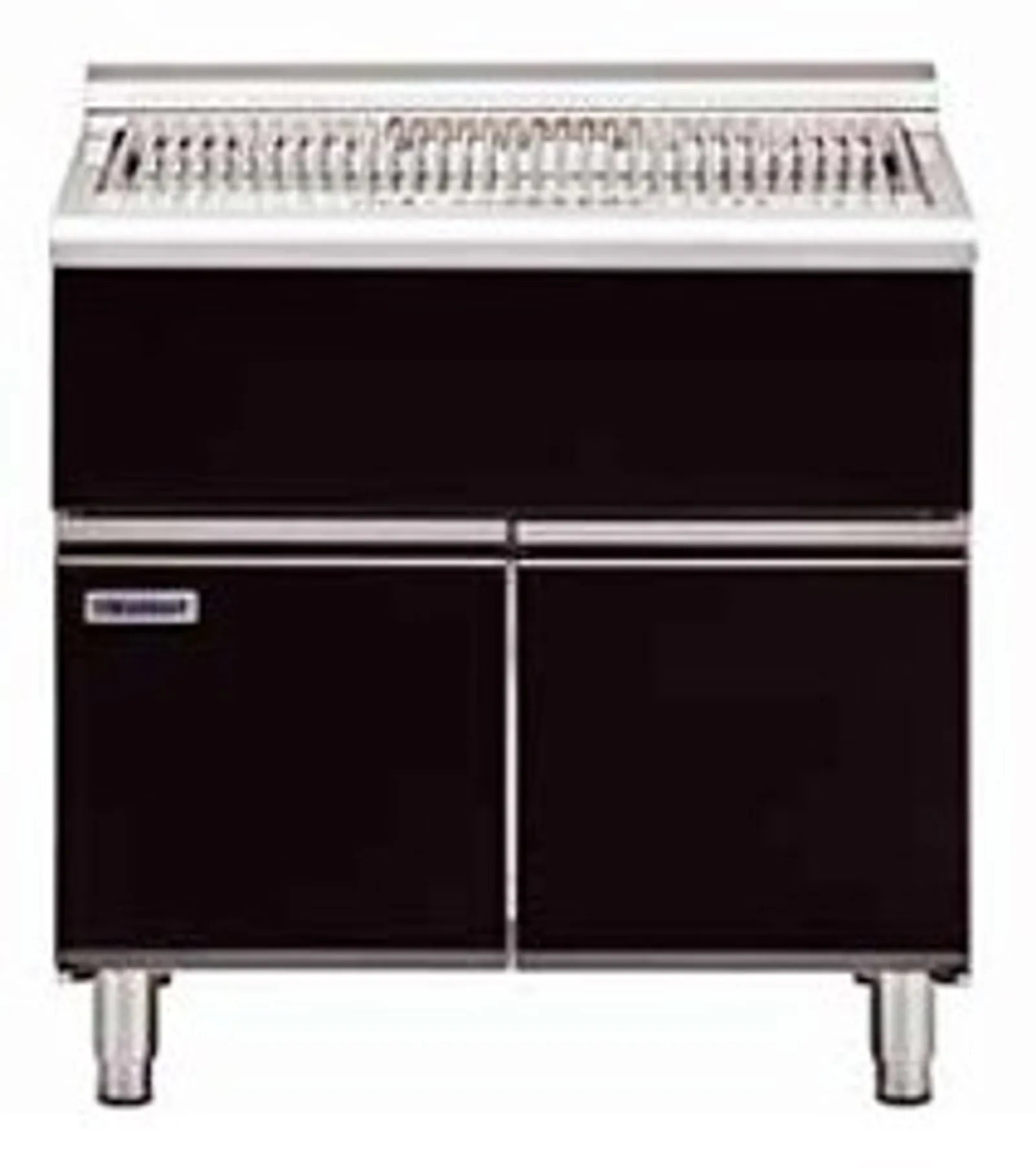 Waldorf Bold SFB8600-CD - 600mm Solid Fuel Grill - 215mm Splashback Version - Cabinet Base with Doors