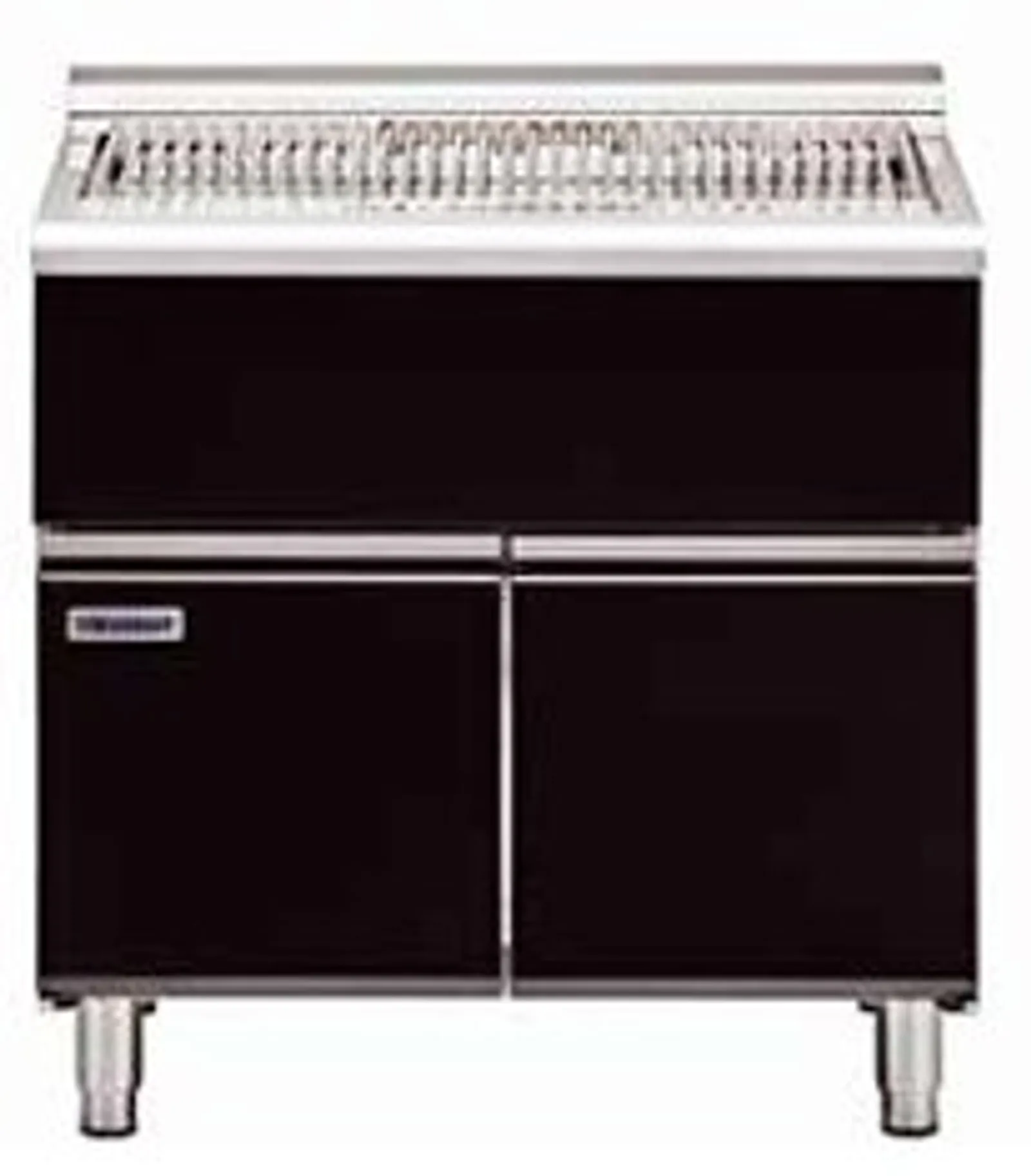 Waldorf Bold SFB8900-CD - 900mm Solid Fuel Grill - 215mm Splashback Version - Cabinet Base with Doors