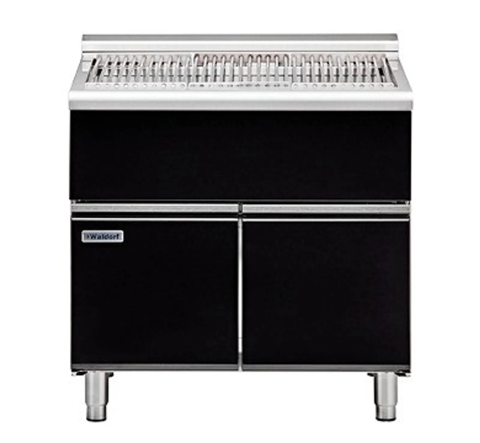 Waldorf Bold SFLB8900-CD - 900mm Solid Fuel Grill - Low Back Version - Cabinet Base with Doors