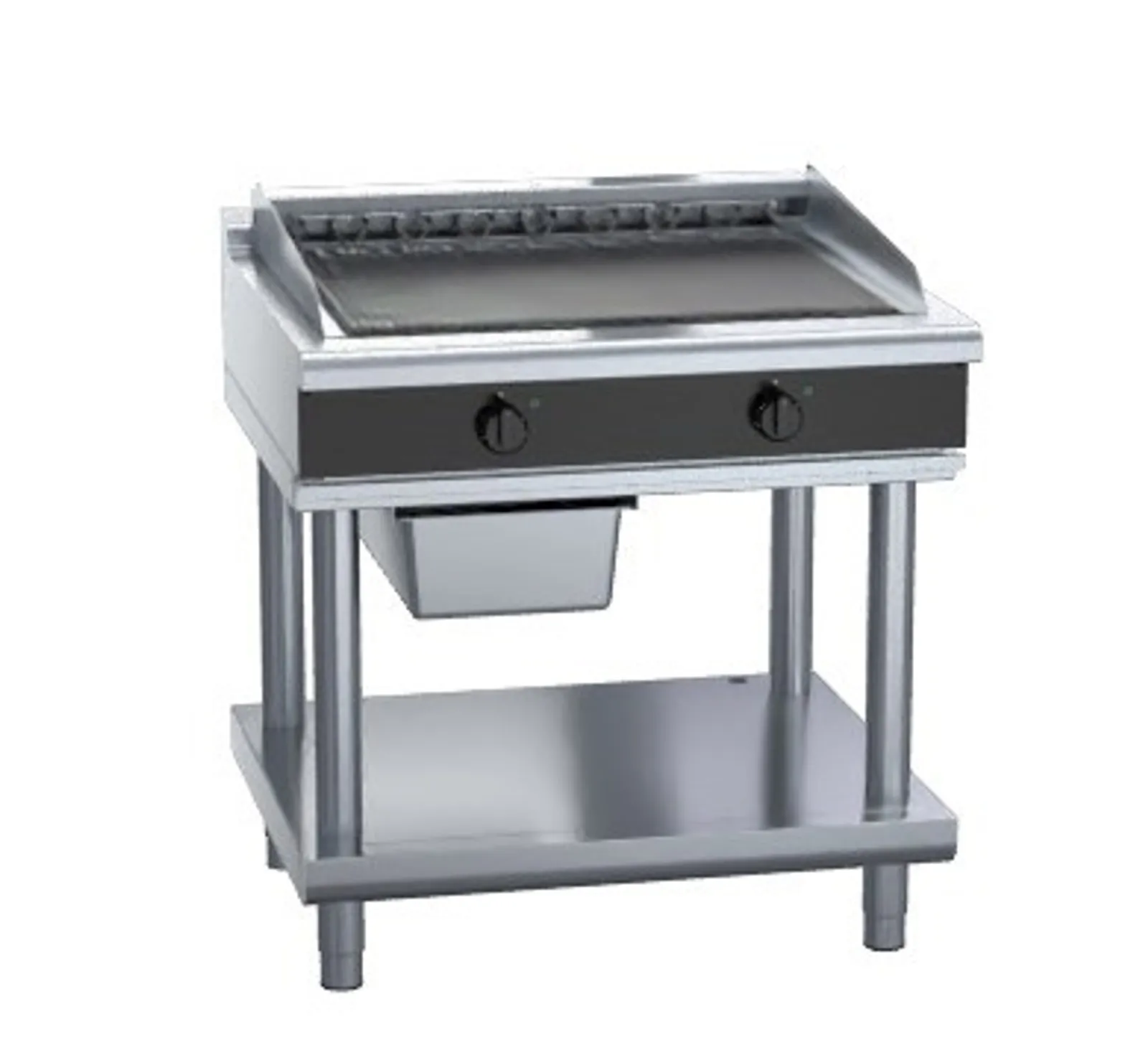 Waldorf Bold CHLB8900ED-LS - 900mm Electric Chargrill Low Back Version - Leg Stand