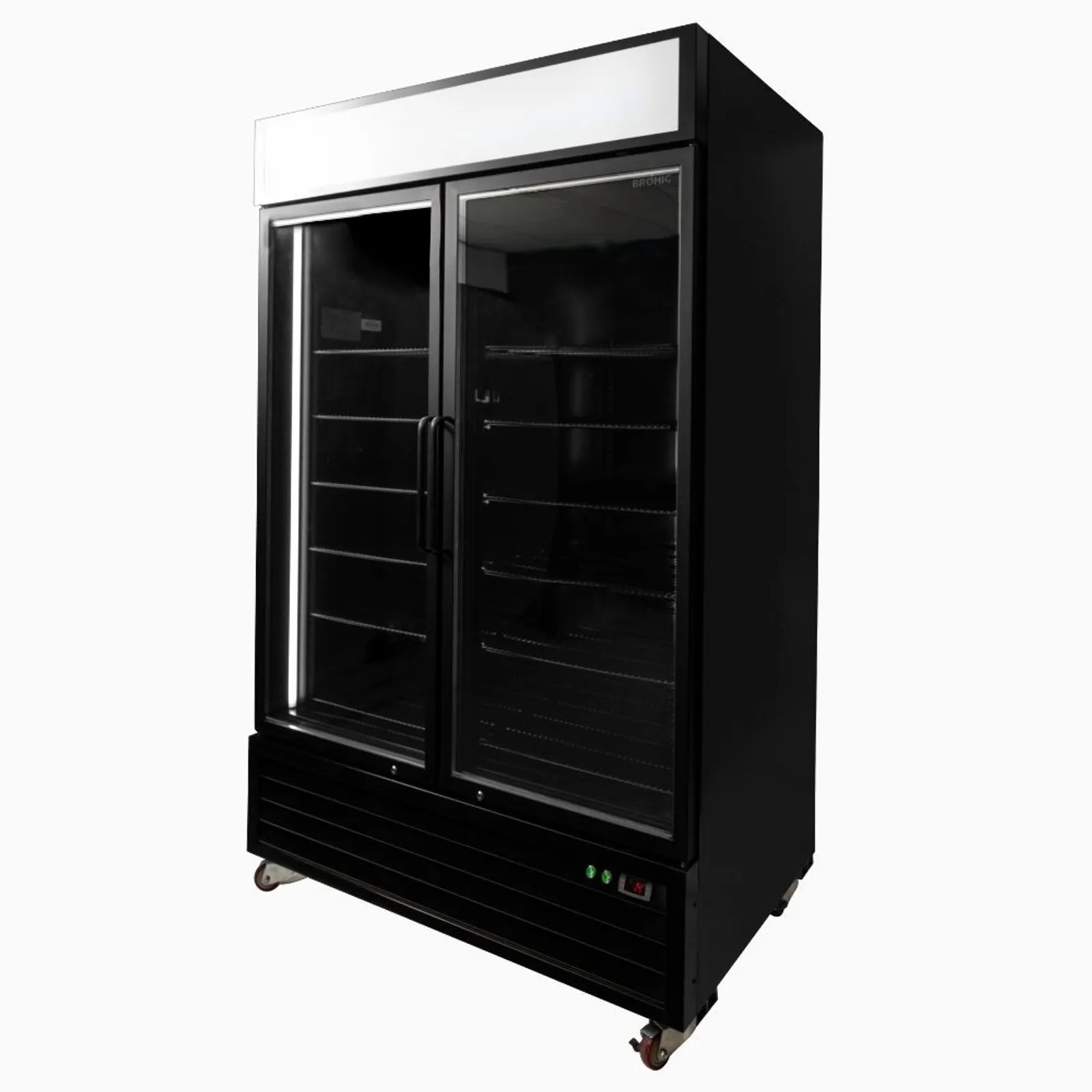 Bromic UC1250GDL-NR - Upright Display Fridge 1266L - 2 Door - Flat Glass - Lightbox