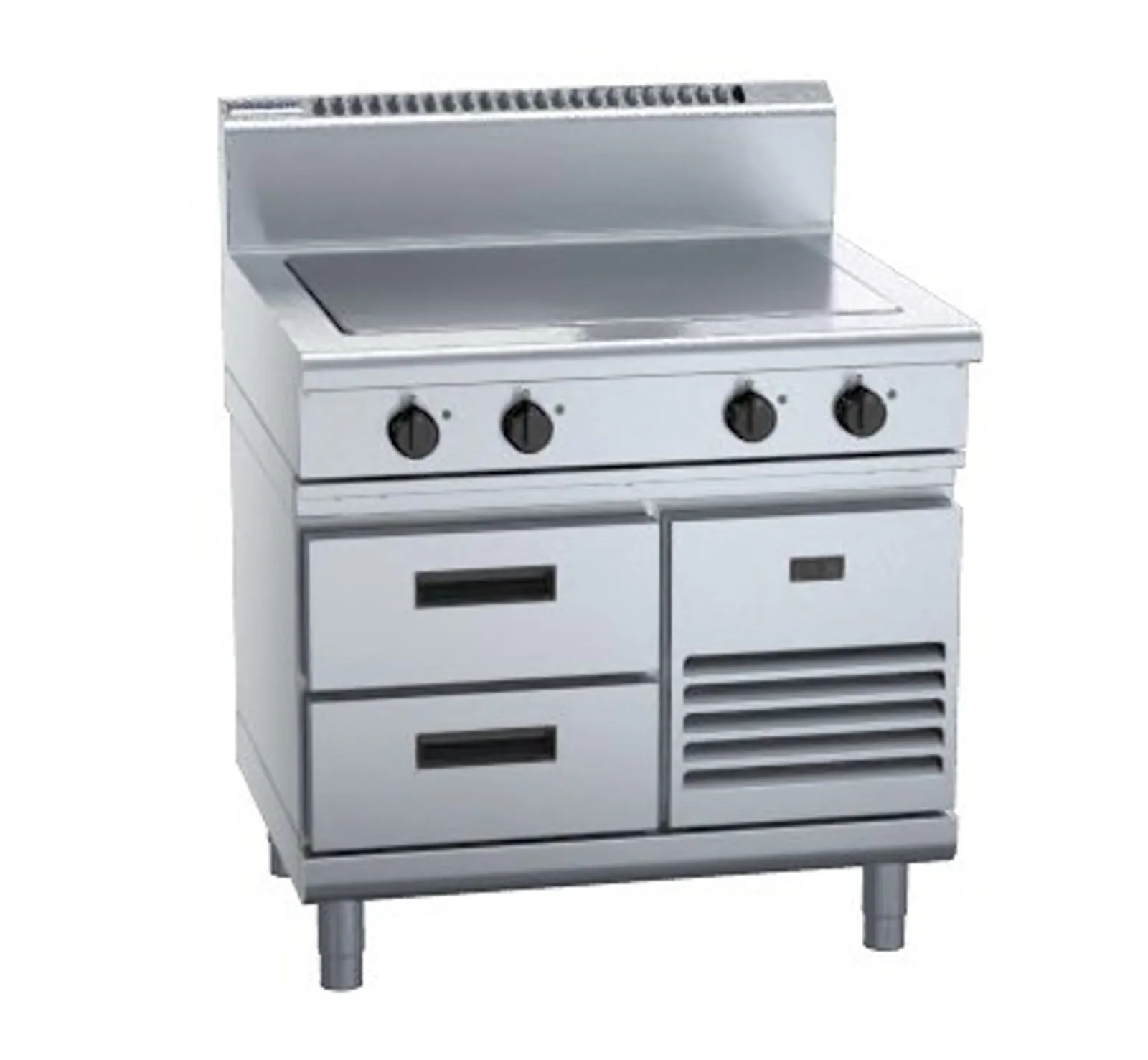 Waldorf 800 Series RN8104E-RB - 900mm Electric Solid Top - Refrigerated Base