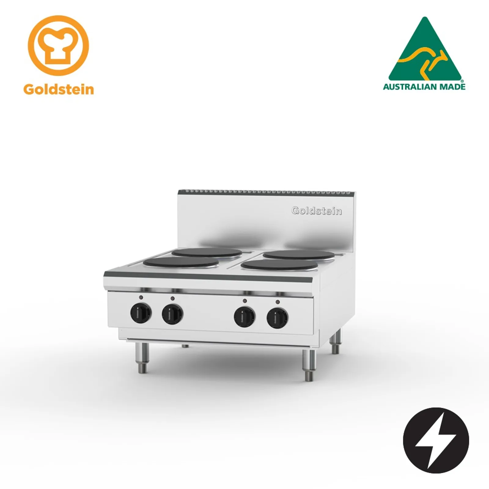 Goldstein PEB4S‑X - Electric Cooktop, 4 Solid Plates