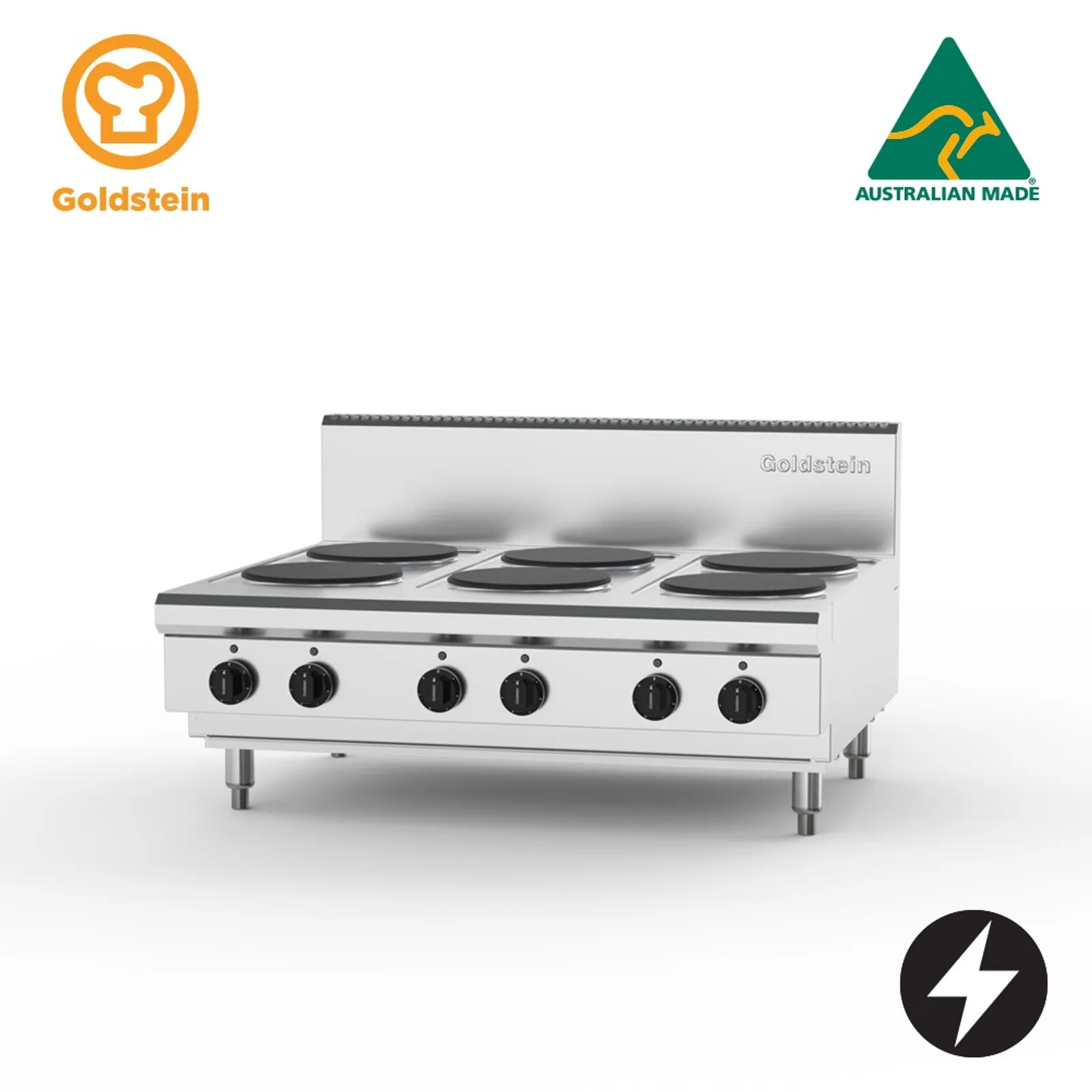 Goldstein PEB6S‑X - Electric Cooktop, 6 Solid Plates