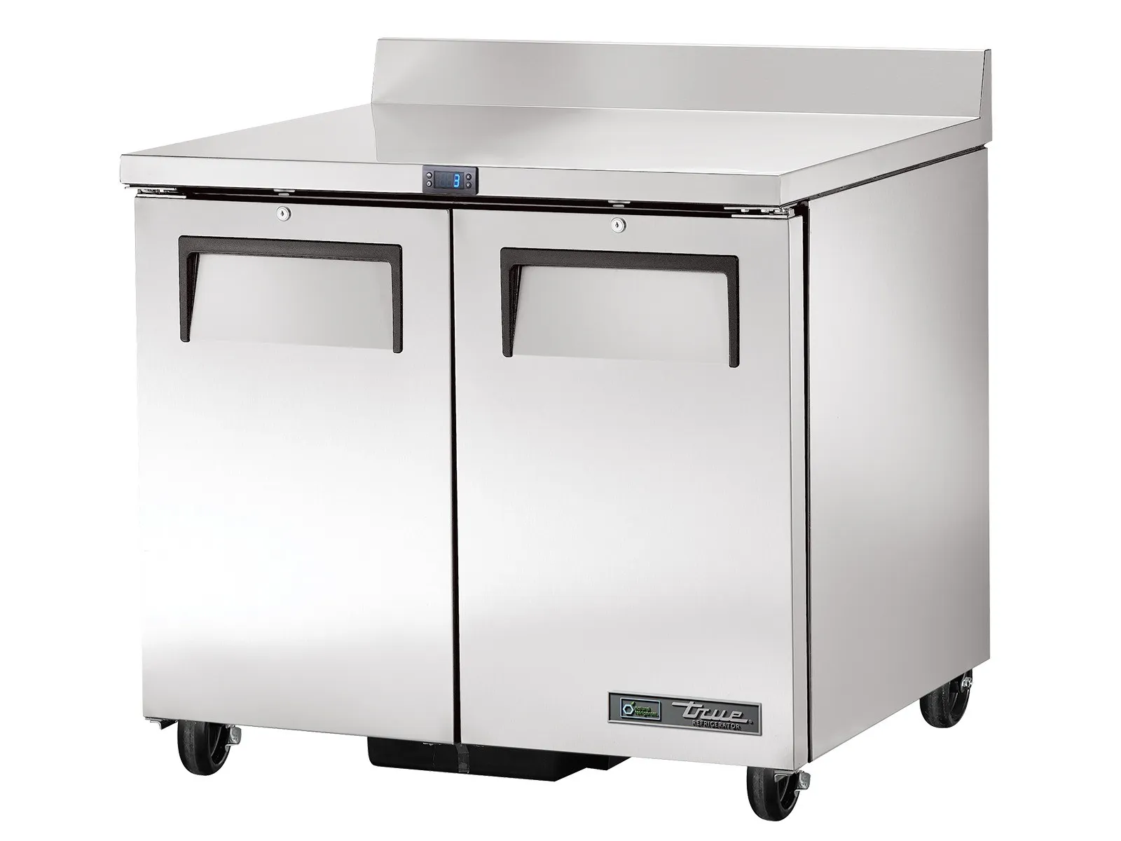 True Refrigeration TWT-36-HC - Worktop Counter Refrigerator, 2 Solid Swing Doors