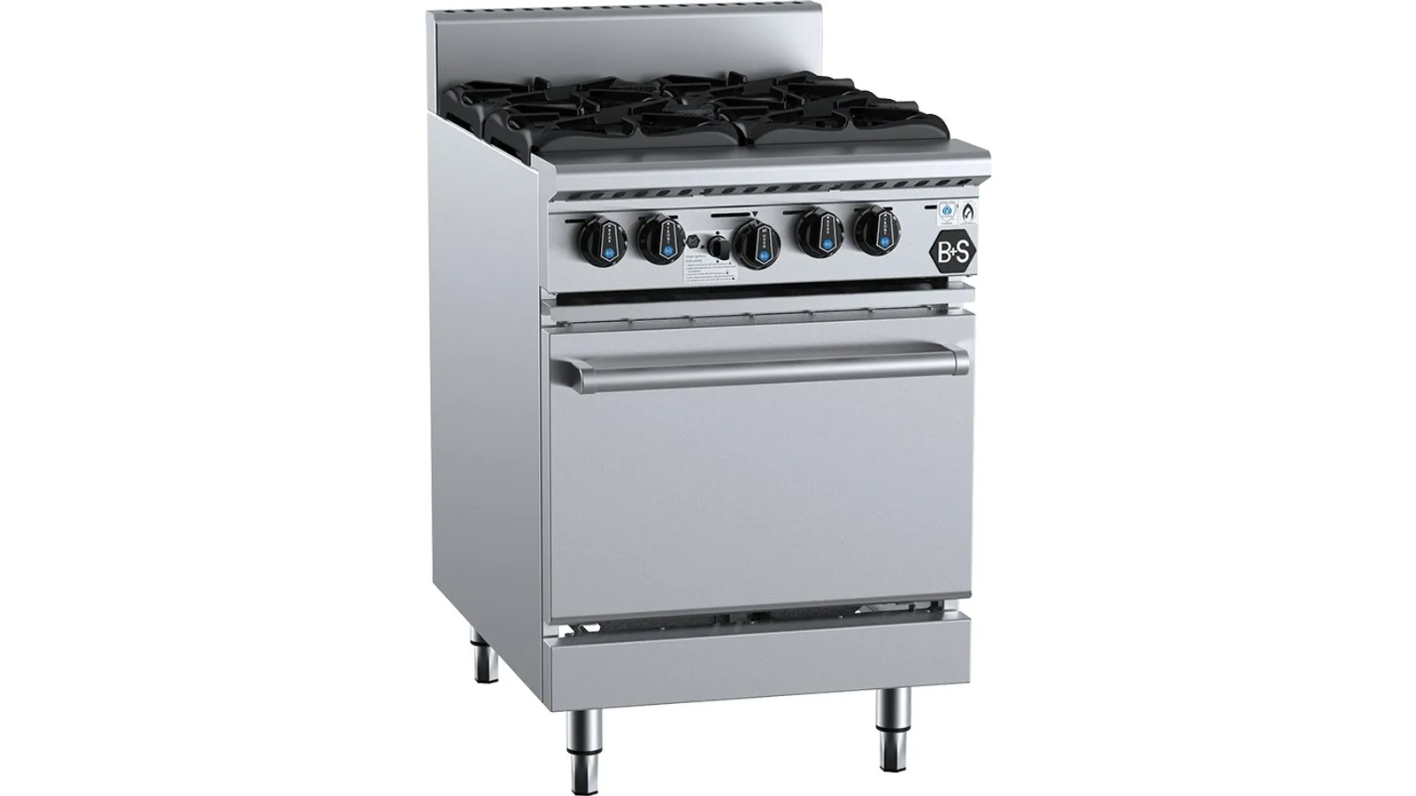B&S BLACK OV-SB4 Four Burner Oven