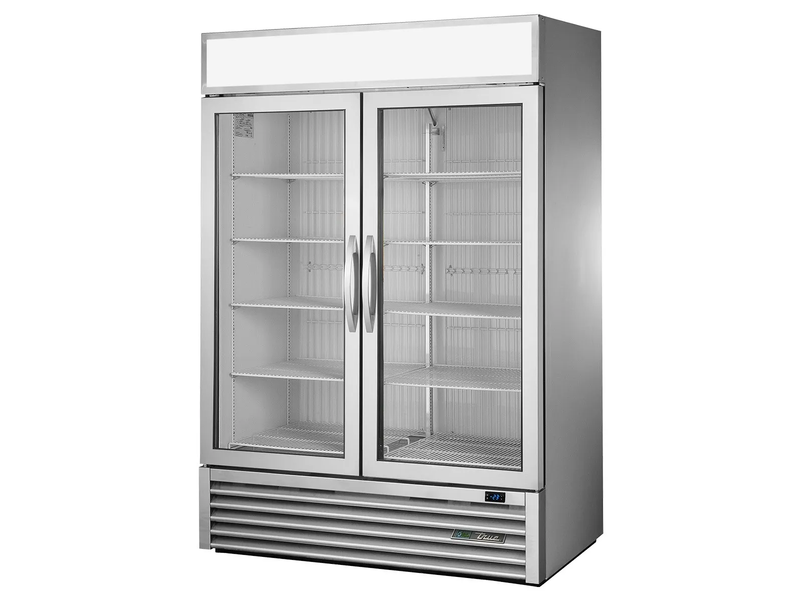 True Refrigeration GDM-49F-HC~FGD01 - Upright Retail Merchandiser Freezer, 2 Full Glass Swing Doors