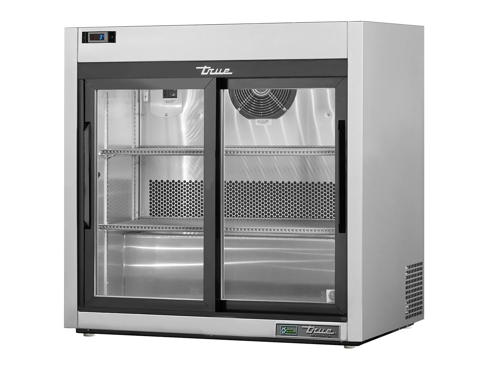 True Refrigeration TSD-09G-HC-LD - Counter-Top Retail Merchandiser Refrigerator, 2 Glass Slide Doors