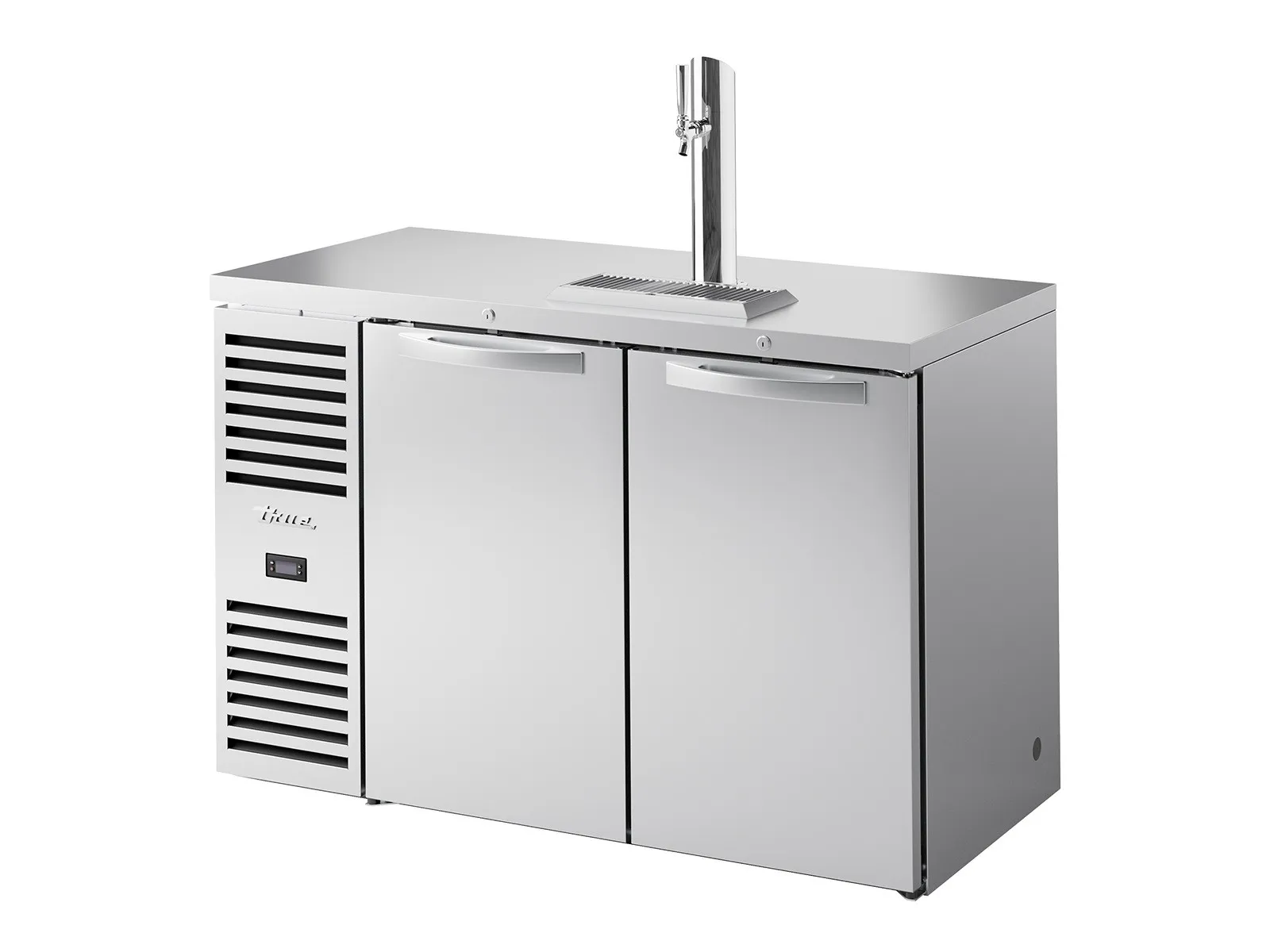 True Refrigeration TDR52-RISZ1-L-S-SS-2 - Keg Chiller / Dispenser, Stainless Steel Ext, 2 Solid Swing Doors