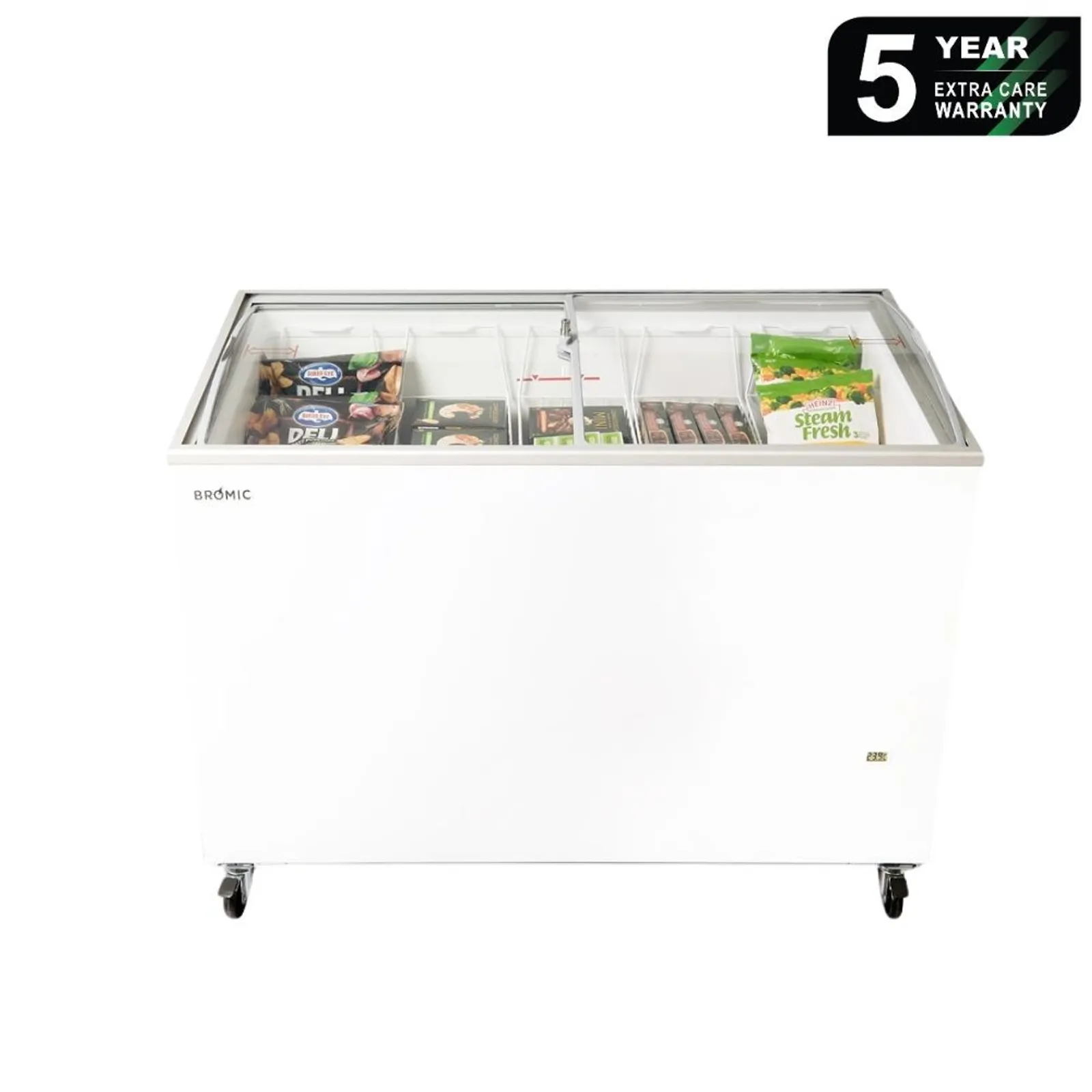 Bromic CF0400ATCG - Display Chest Freezer - 352L - Curved Glass Top