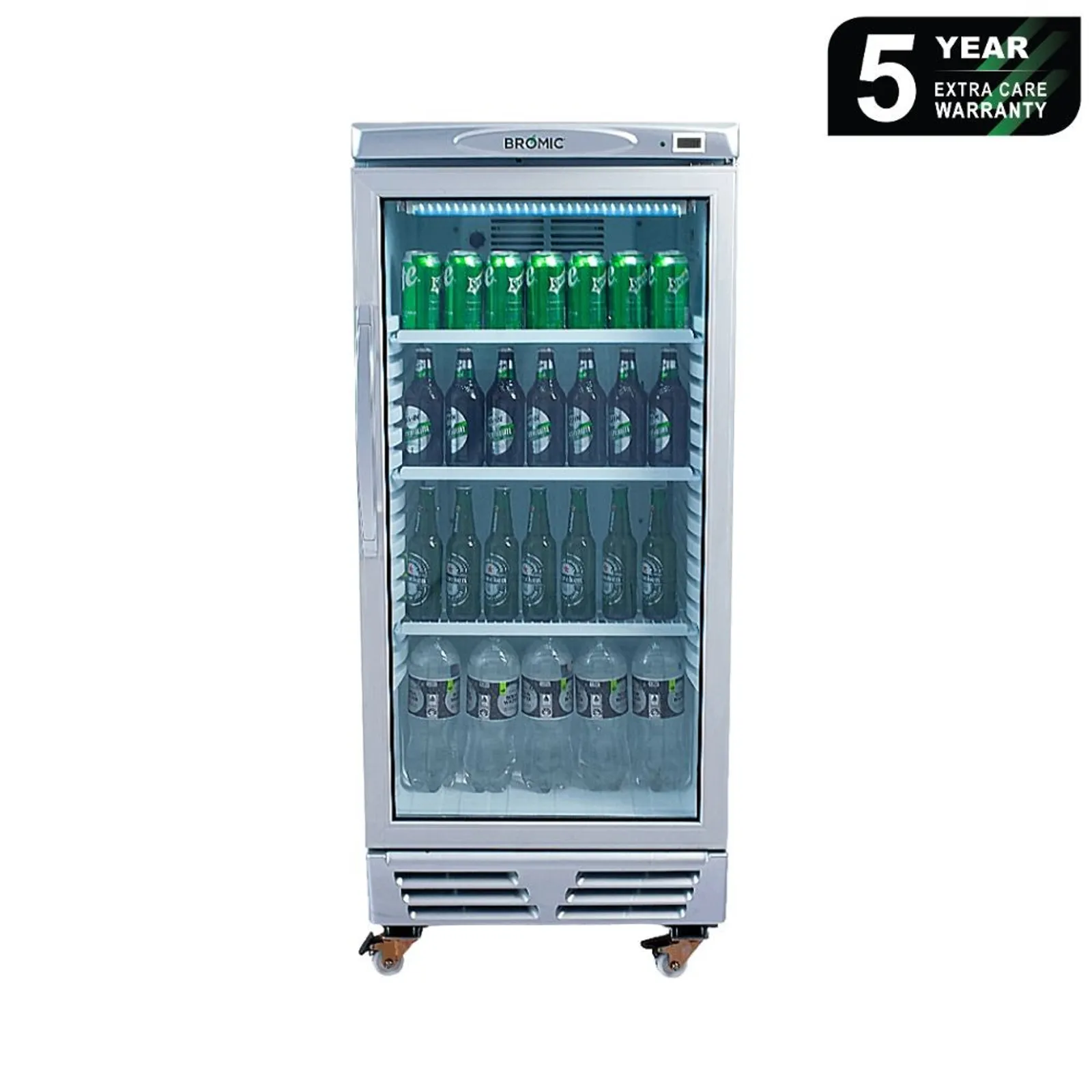 Bromic GM0220 - Upright Display Fridge - 215L - 1 Door - Flat Glass