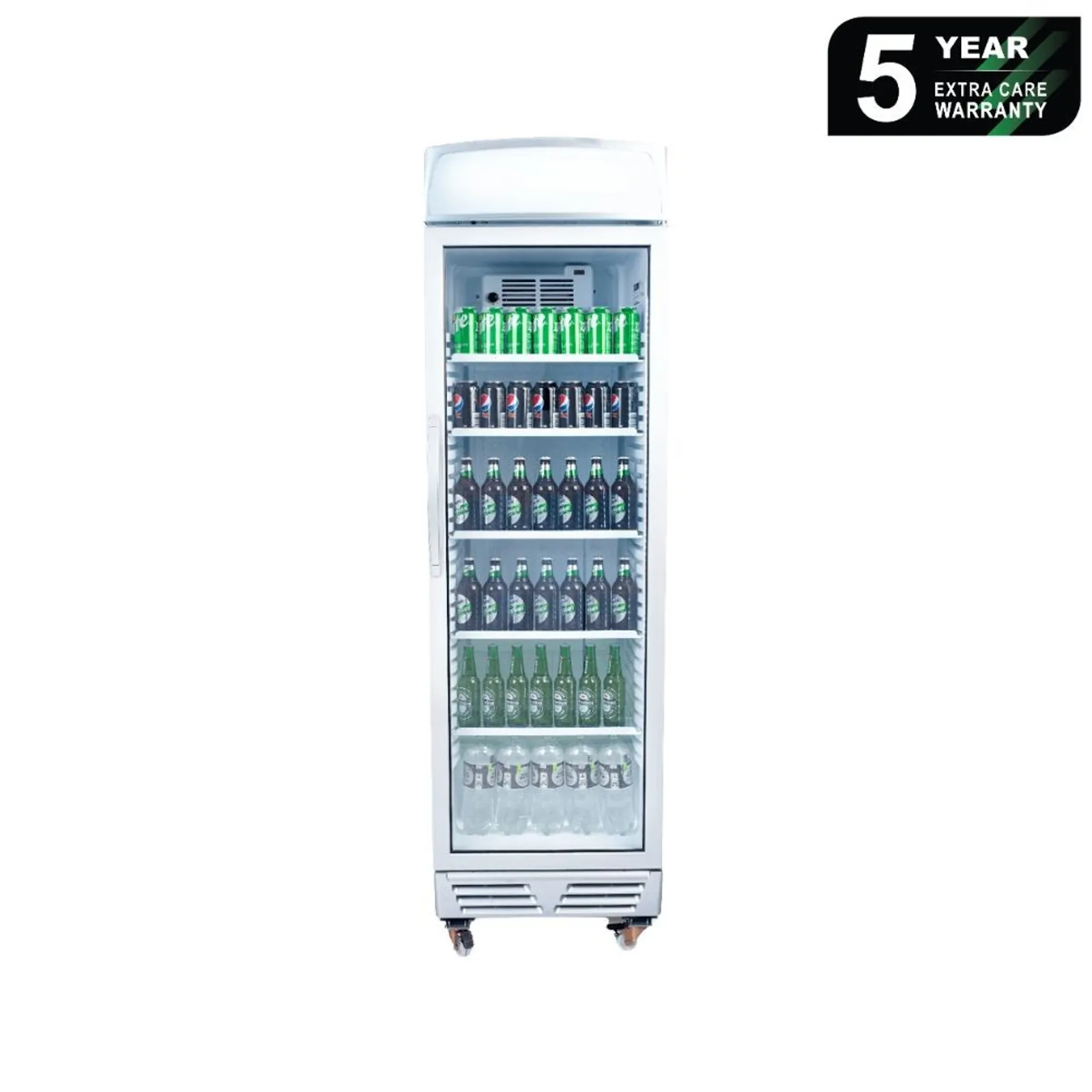 Bromic GM0374L - Upright Display Fridge - 372L - 1 Door - Flat Glass - Lightbox