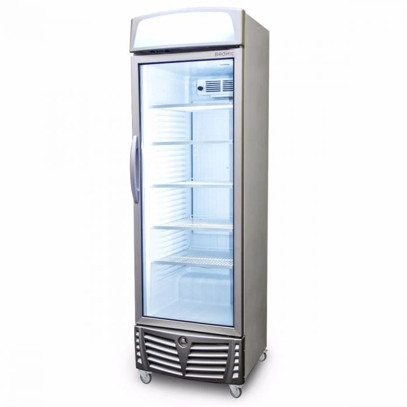 Bromic GM0440L - Upright Display Fridge - 438L - 1 Door - Flat Glass - Lightbox