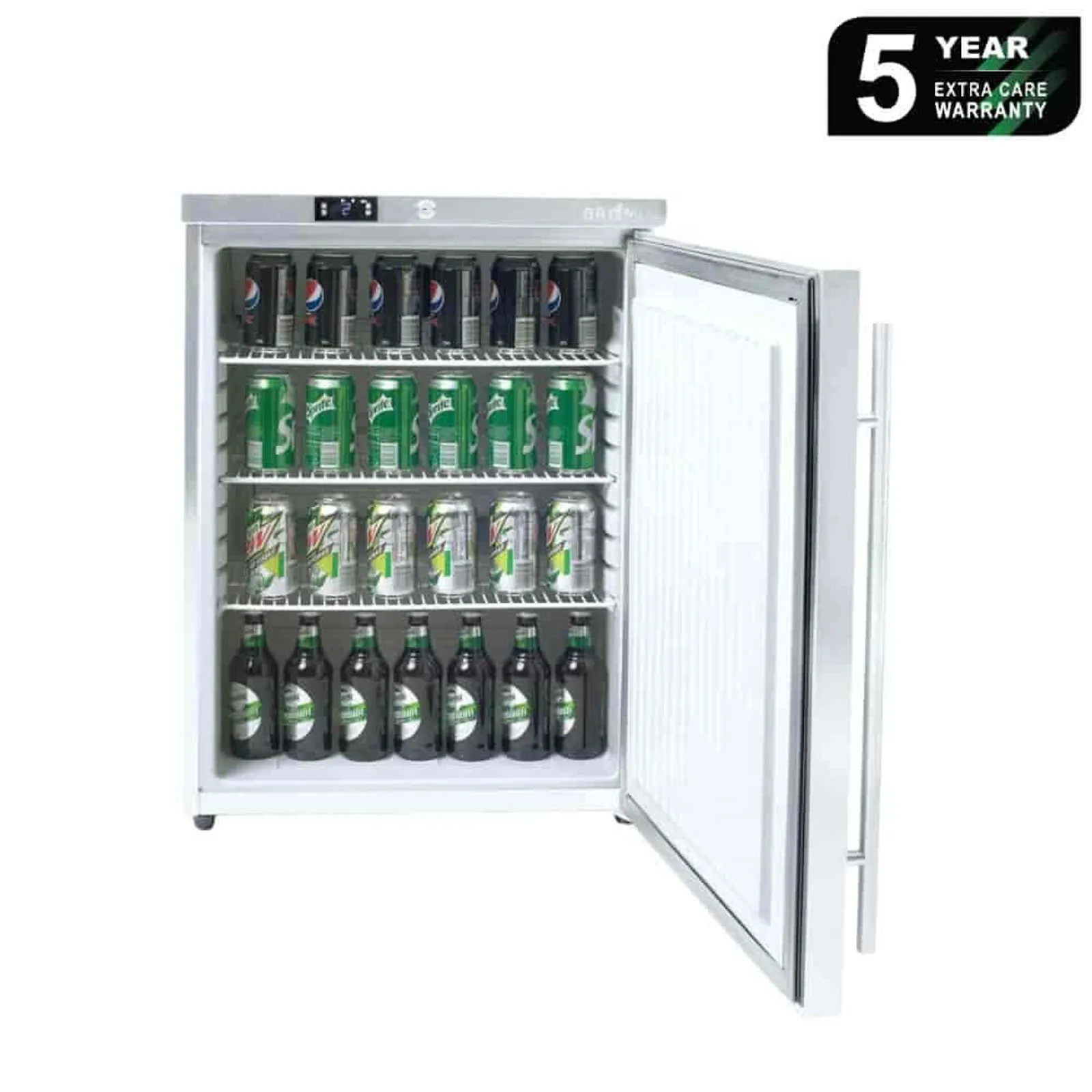 Bromic UBC0140SD - Under Bench Fridge - 138L - 1 Door - Stainless Steel