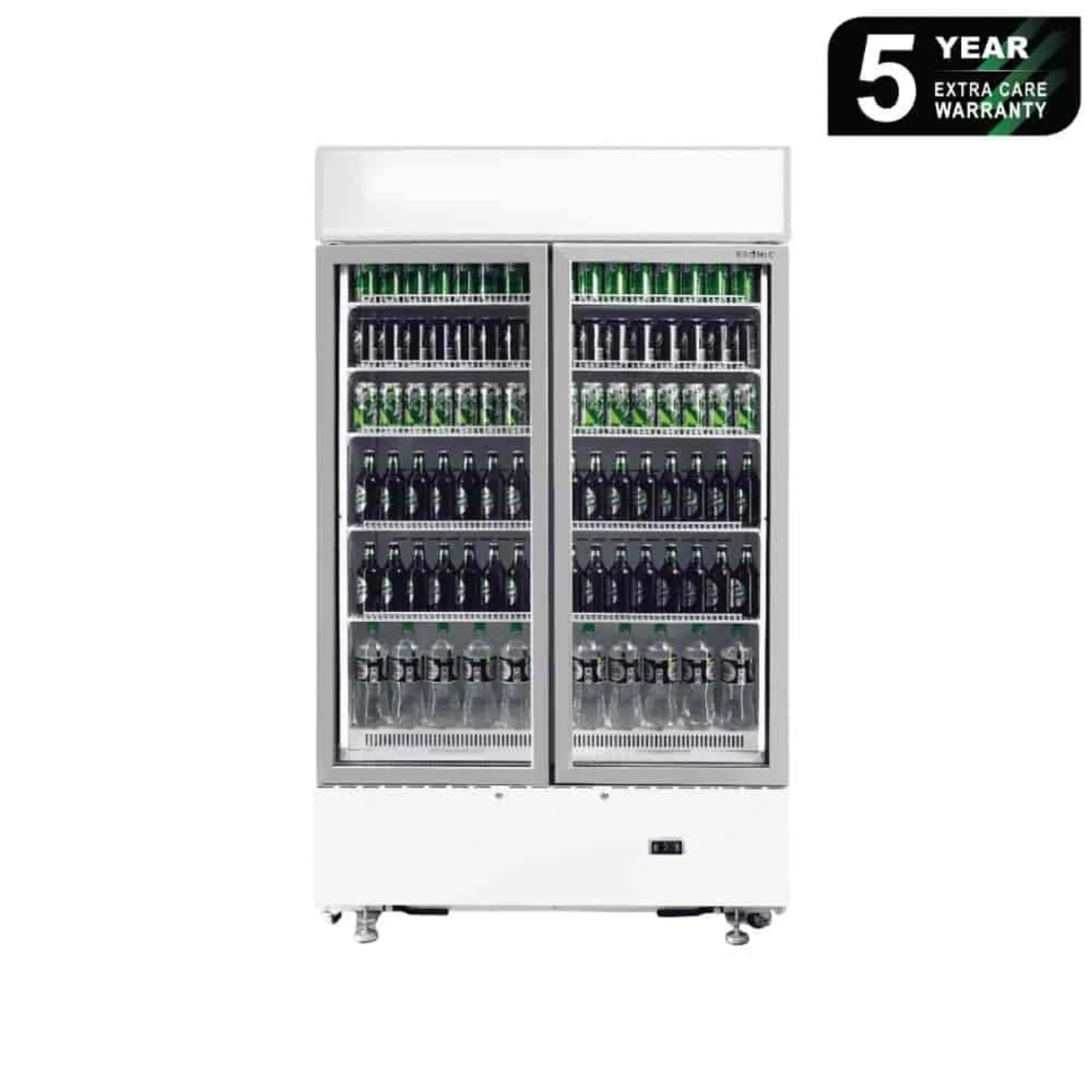 Bromic GM1000LWCAS - 2 Door LED Upright Display Chiller White 960L