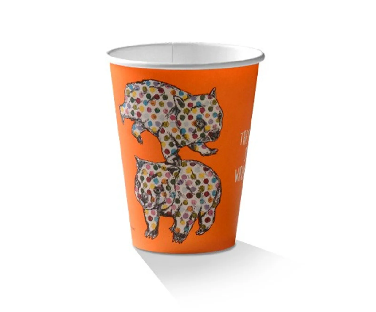 Pac Trading WPC12S 12oz PLA Coated SW Cup/Animal-Print 90 x 58 x 110mm CARTON