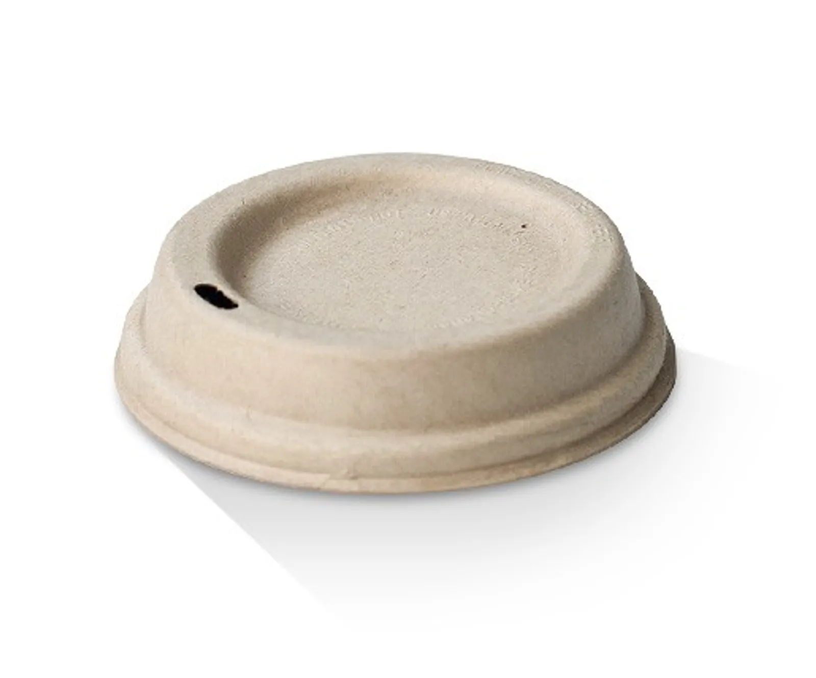 Pac Trading BL1216N 8/12/16/20oz Bagasse Lid / Natural 90mm CARTON