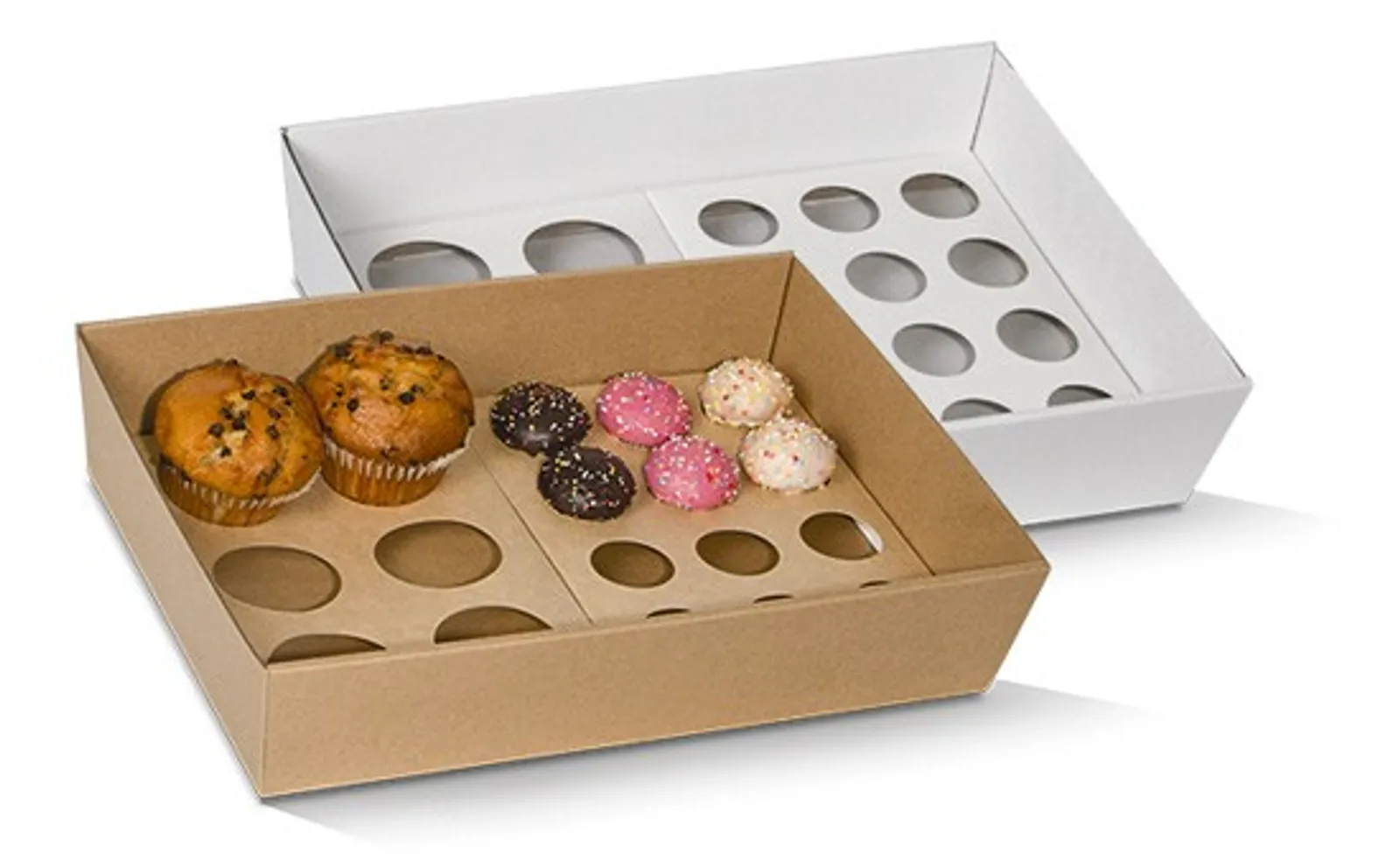 Pac Trading CIML12 Cupcake Insert to Fit M/L Tray - 12 Holes 240 x 175 x 12mm CARTON