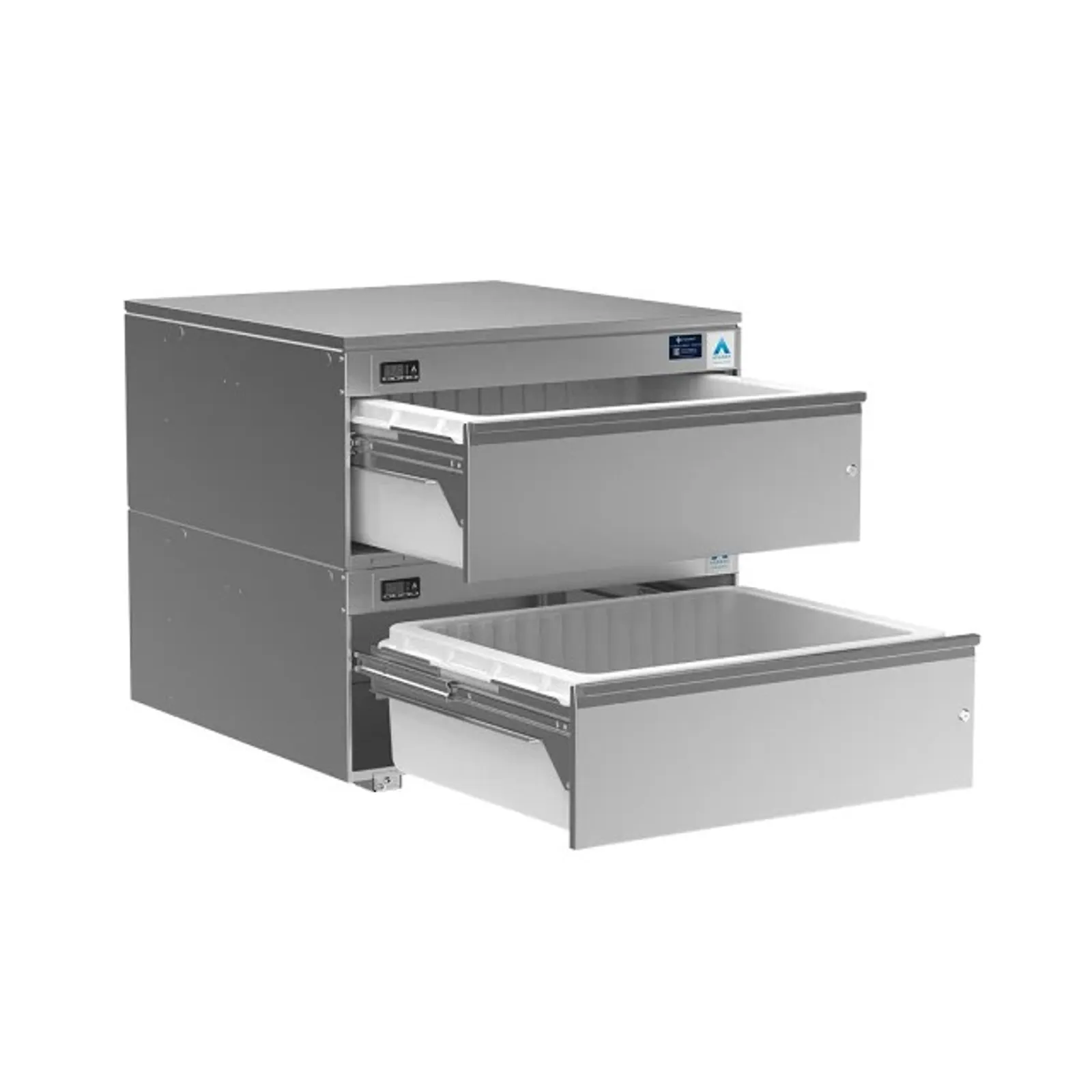 Adande VCR2.RT Double Drawer Unit - Rear Engine Refrigeration - Cover Top and Rollers