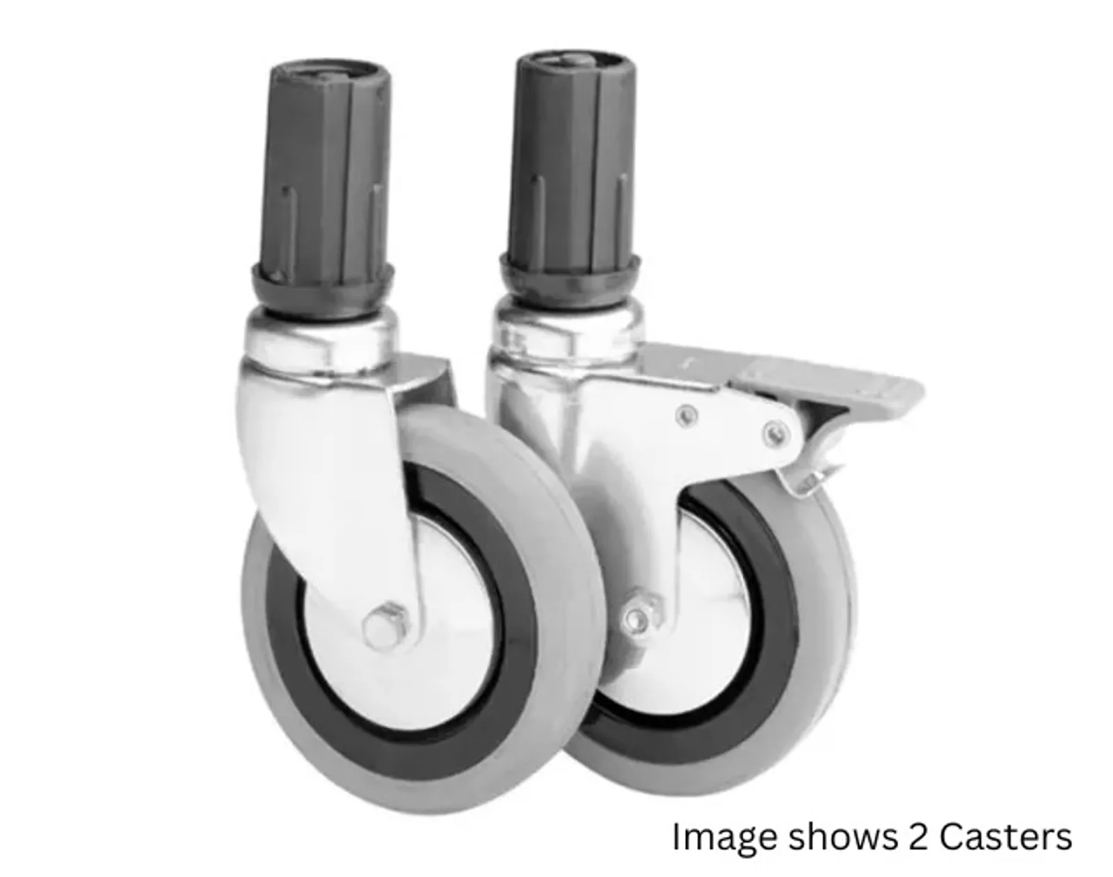 Simply Stainless SSCAS - Non-Locking Rubber Caster