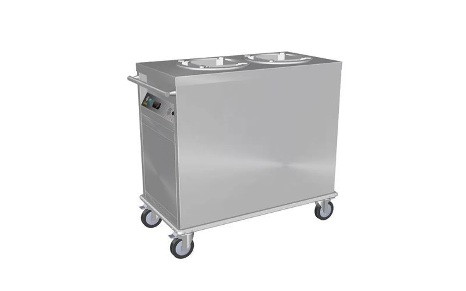Culinaire CH.PD.HS.2 Heated Mobile Plate Dispensers - Dual Tube -Static Heating
