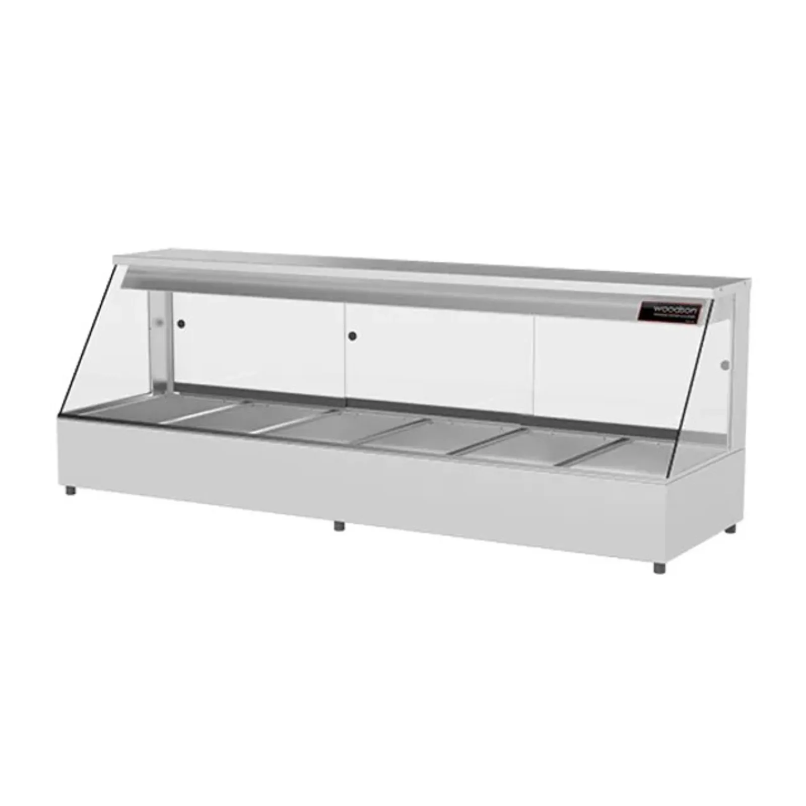 Woodson W.HFS26 Hot Food Bar - Straight Glass 2005mm - 6 Module