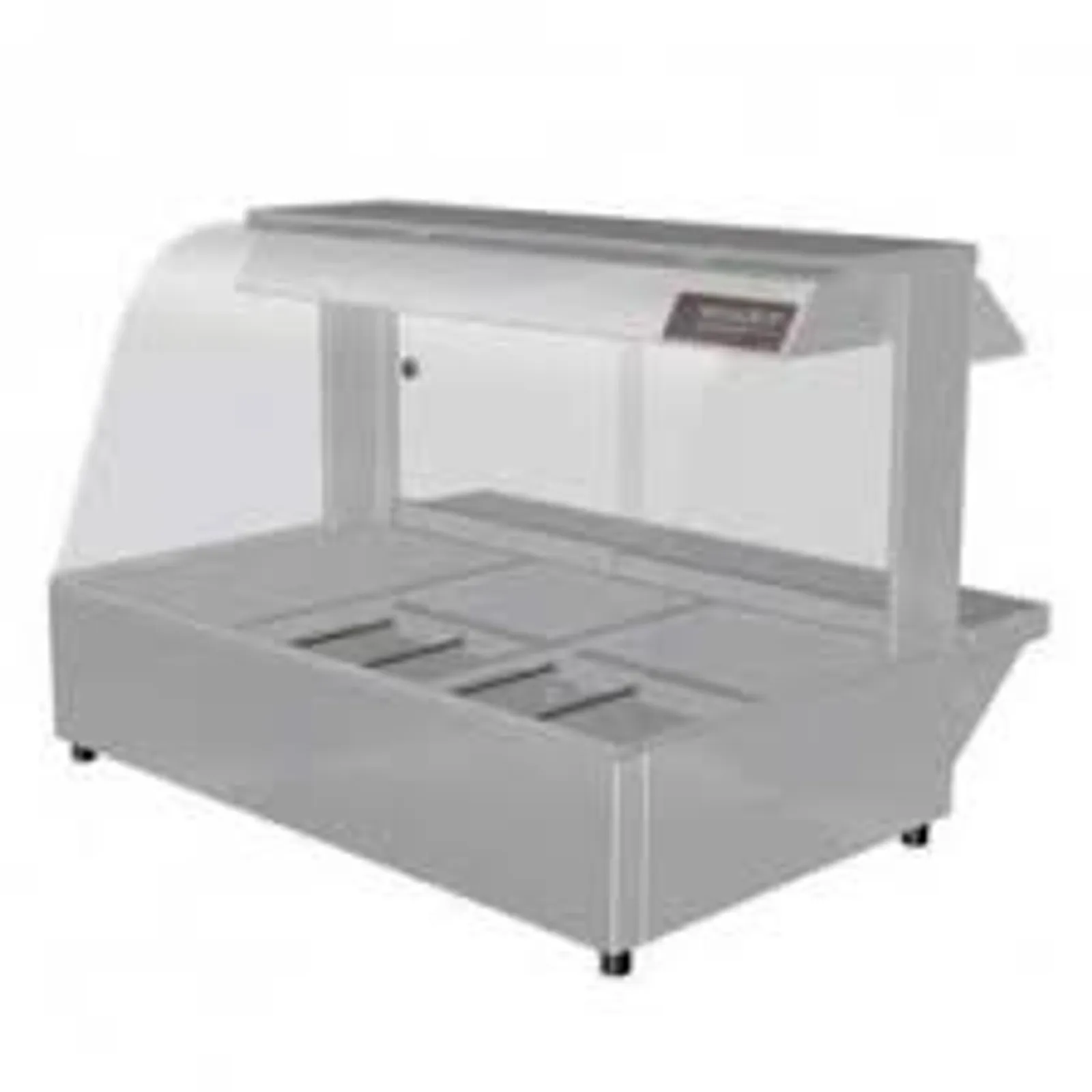 Woodson W.HFC23 Hot Food Bar - Curved Glass 1030mm - 3 Module