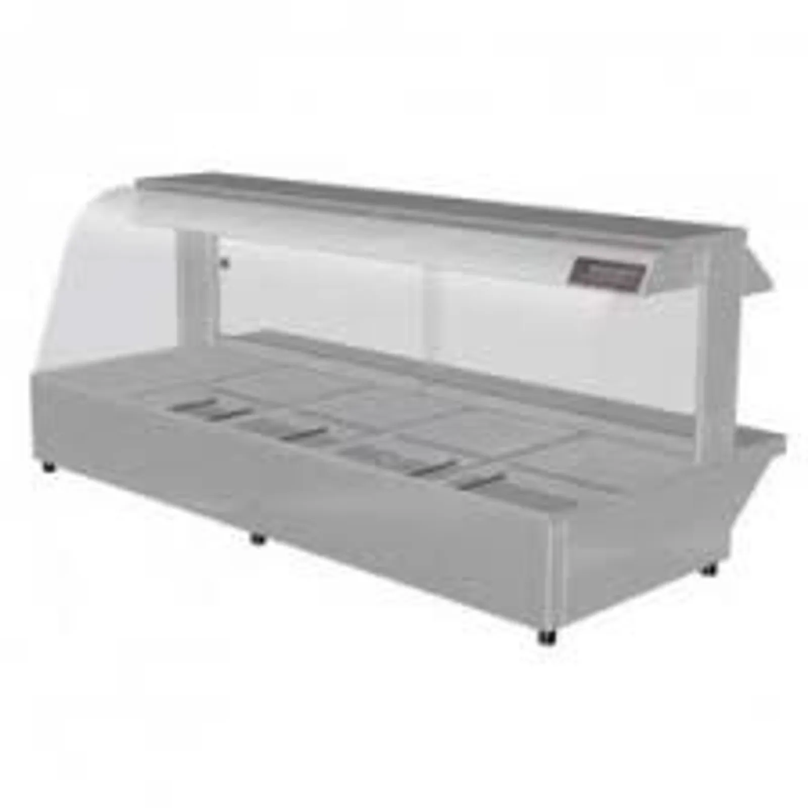 Woodson W.HFC25 Hot Food Bar - Curved Glass 1680mm - 5 Module