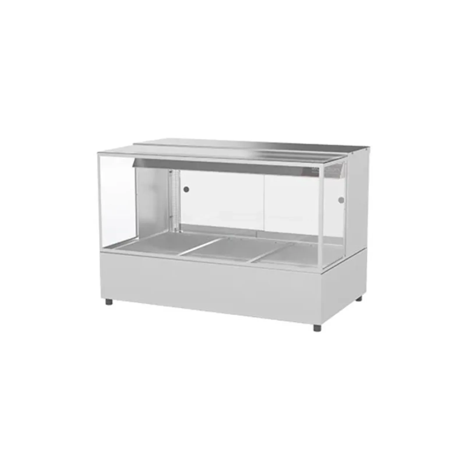 Woodson W.HFSQ23 Hot Food Bar - Square Glass 1030mm - 3 Module
