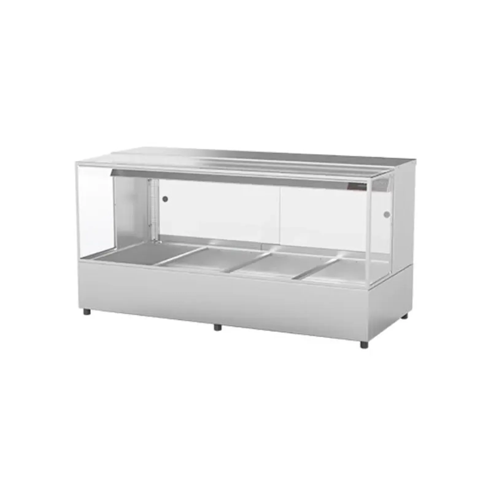 Woodson W.HFSQ24 Hot Food Bar - Square Glass 1355mm - 4 Module