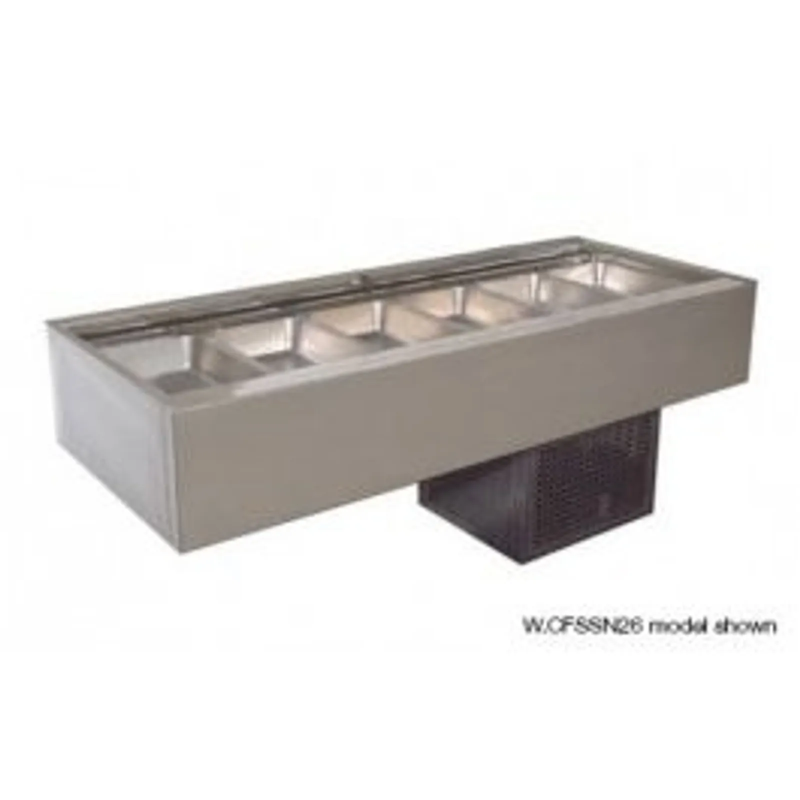 Woodson W.CFSSN24 Self Serve Cold Food Display - 1400mm - Flat Deck -  4 Module