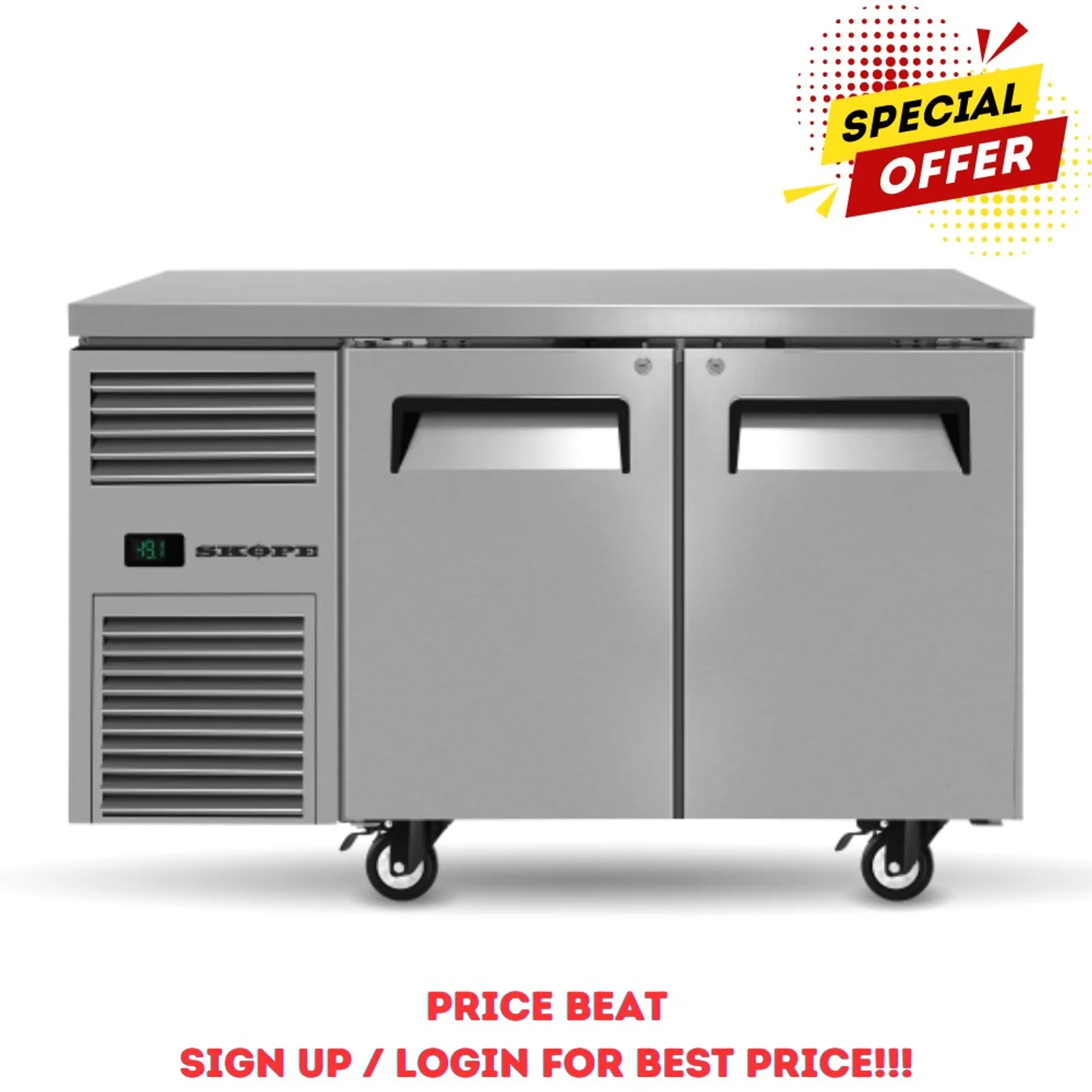 SKOPE ReFlex RF7.UBF.2.SD - 2 Door Underbench Freezer