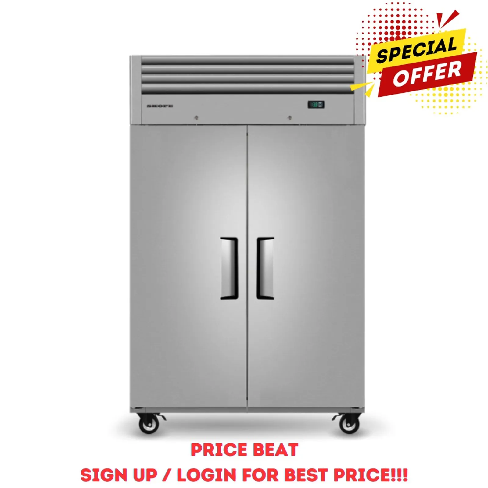 SKOPE ReFlex RF7.UPR.2.SD - 2 Solid Door Upright Fridge
