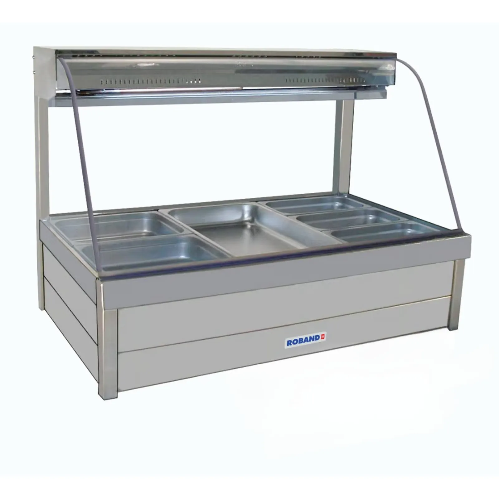 Roband CFX23RD - Curved Glass Cold Plate & Cross Fin Coil – Piped & Foamed (no motor) - 6 Pans