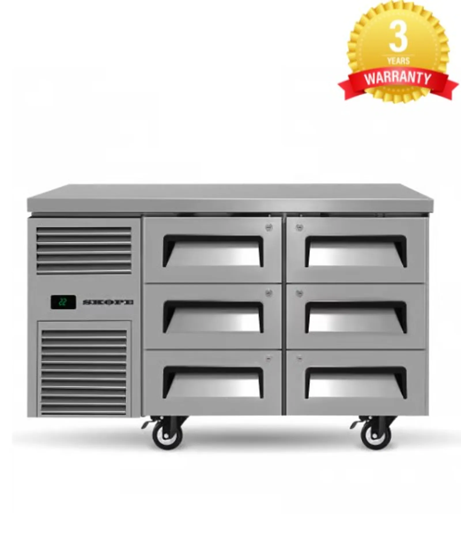 Skope ReFlex RF7.UBR.2.D6 - 6 Drawer Underbench GN 1/1 Fridge