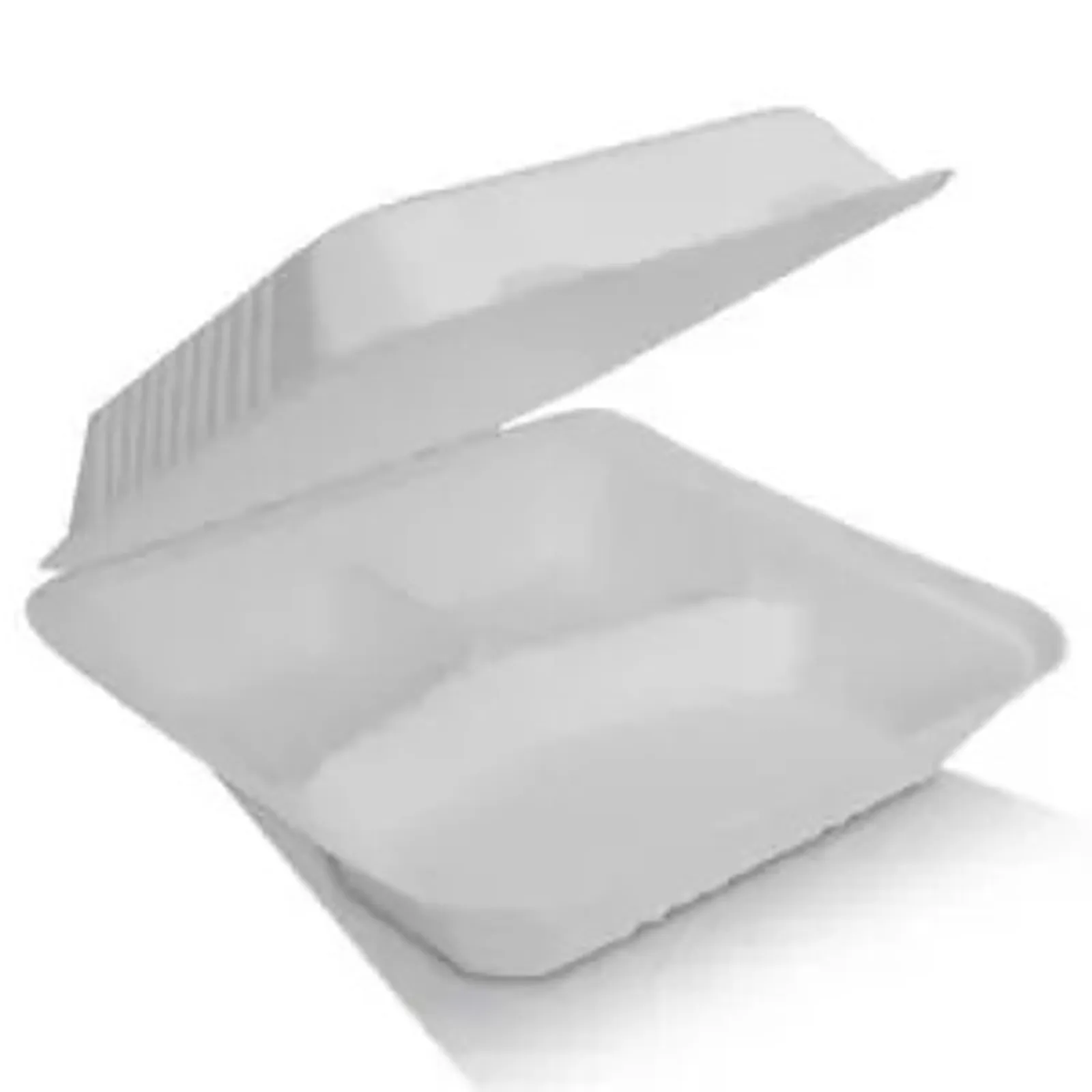 White Bagasse Clamshells
