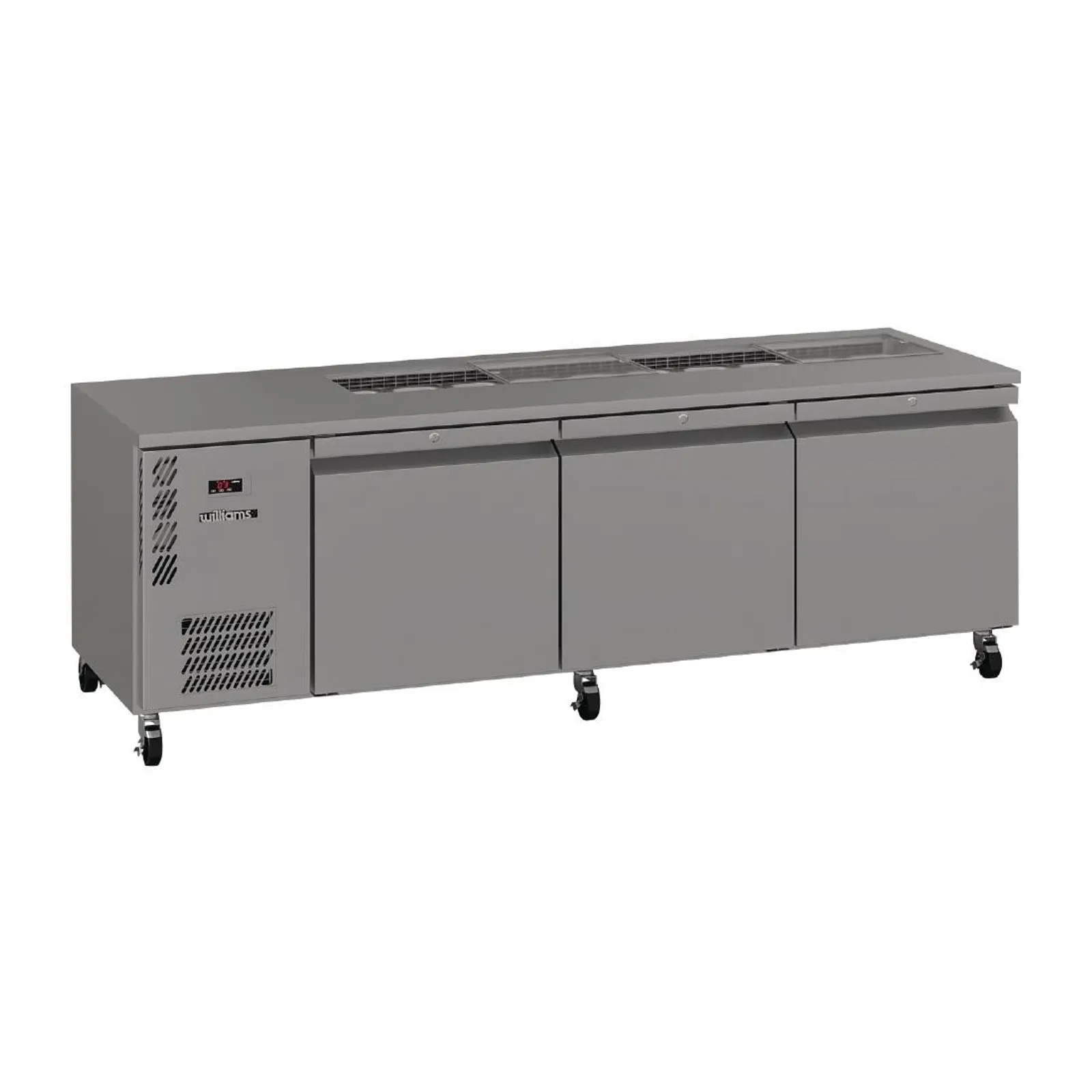 Williams HE3USSBA Emerald BA - 3 Solid Door Counter Fridge