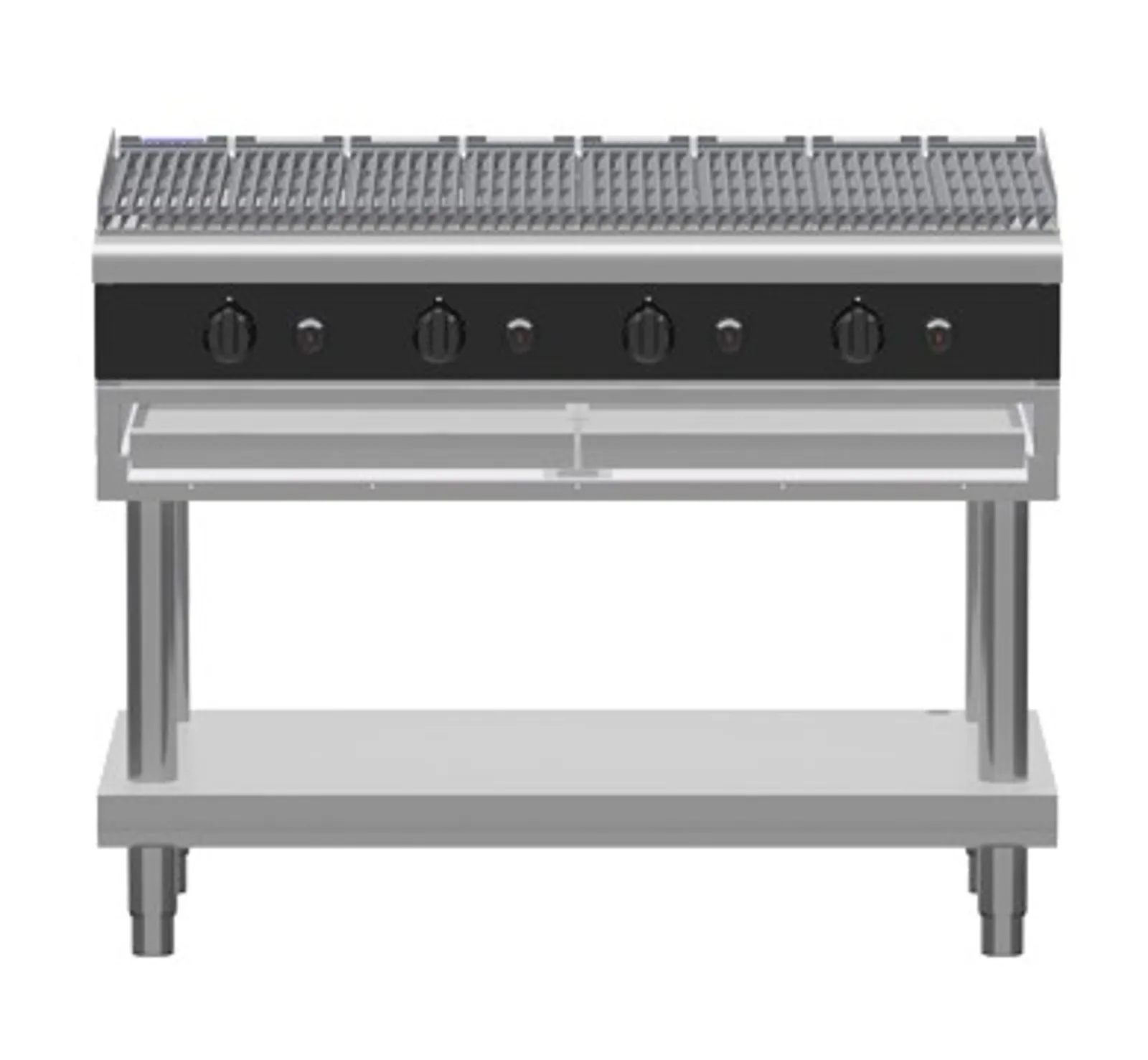 Waldorf Bold CHLB8120G-LS - 1200mm Gas Chargrill Low Back Version - Leg Stand