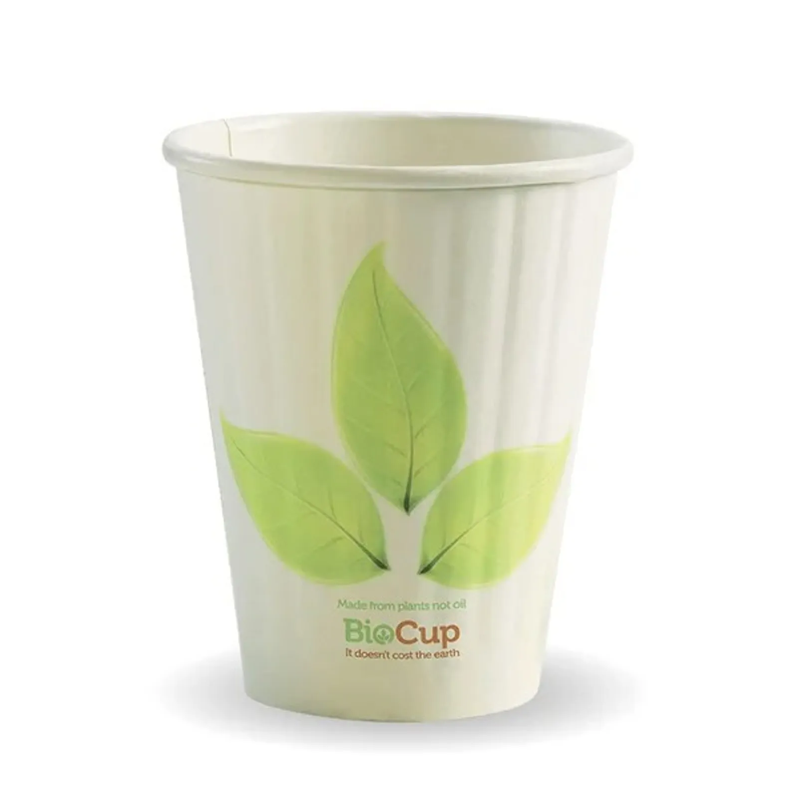 BioPak BC-8DW - 255ml / 8oz Leaf Double Wall Hot Cup