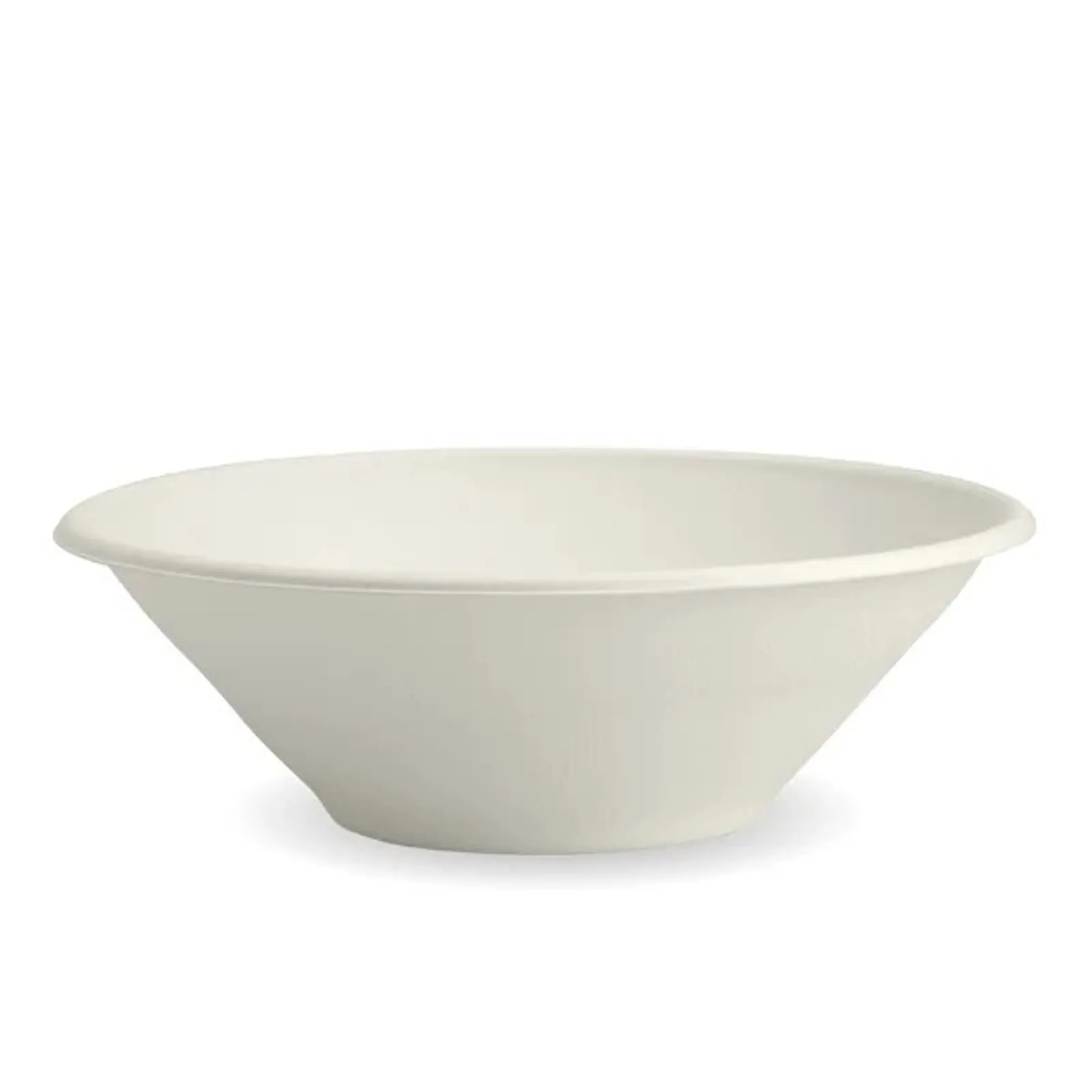 BioPak B-BL-32 - 940ml / 32oz White Plant Fibre BioBowl
