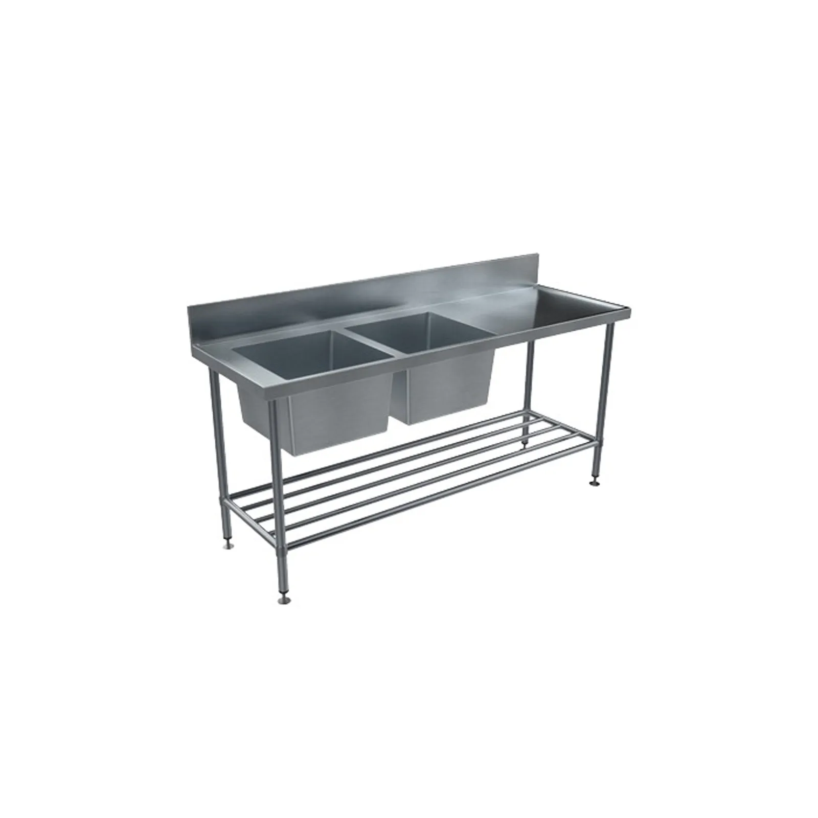 Britex BT-DSB-618-L - BenchTech 1800mm Double Sink Benches - Left Hand Side